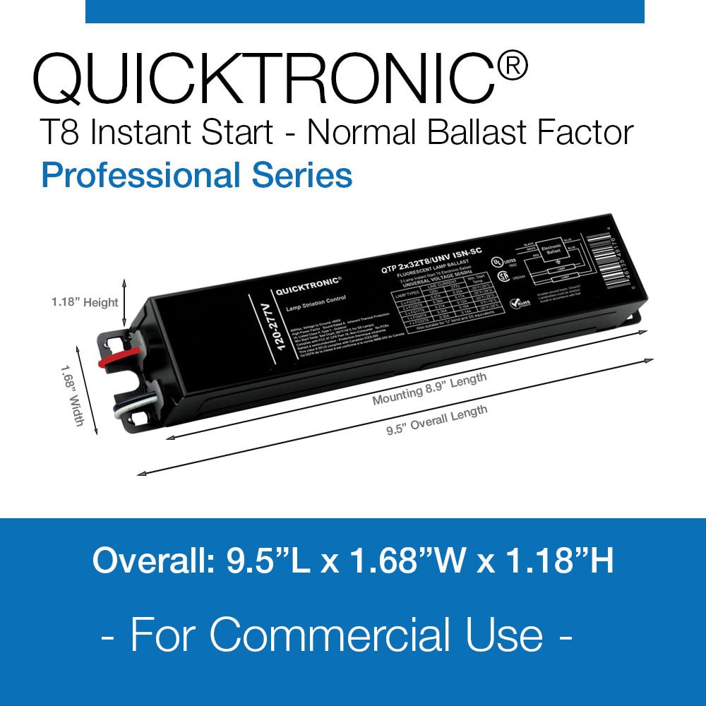 slide 4 of 5, QUICKTRONIC T8 4 -Bulb Commercial Fluorescent light ballast, 1 ct