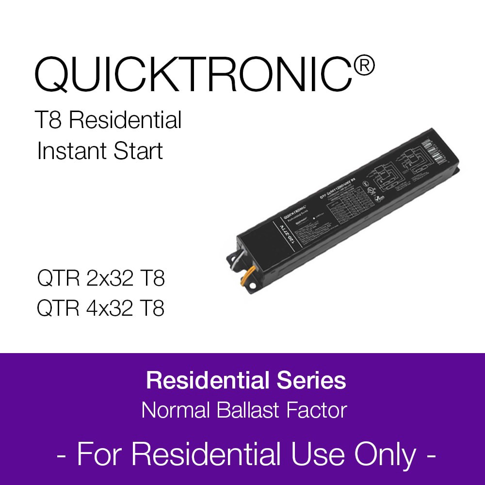 slide 5 of 5, QUICKTRONIC T8 4 -Bulb Residential Fluorescent light ballast, 1 ct