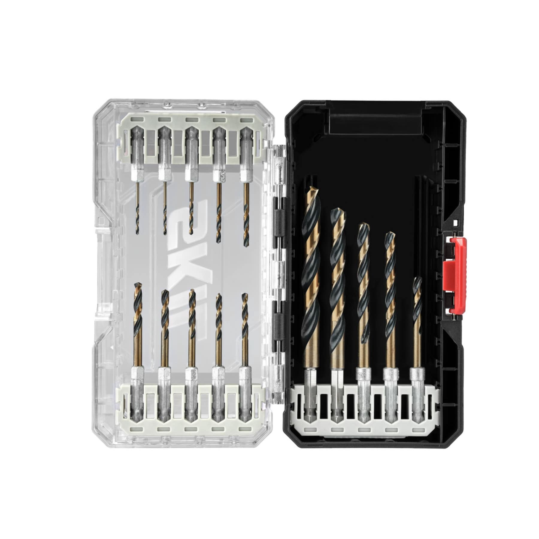 slide 2 of 3, SKIL 15 -Piece Assorted x Black and gold coated HSS Screw machine length Twist Drill Bit Set, 1 ct