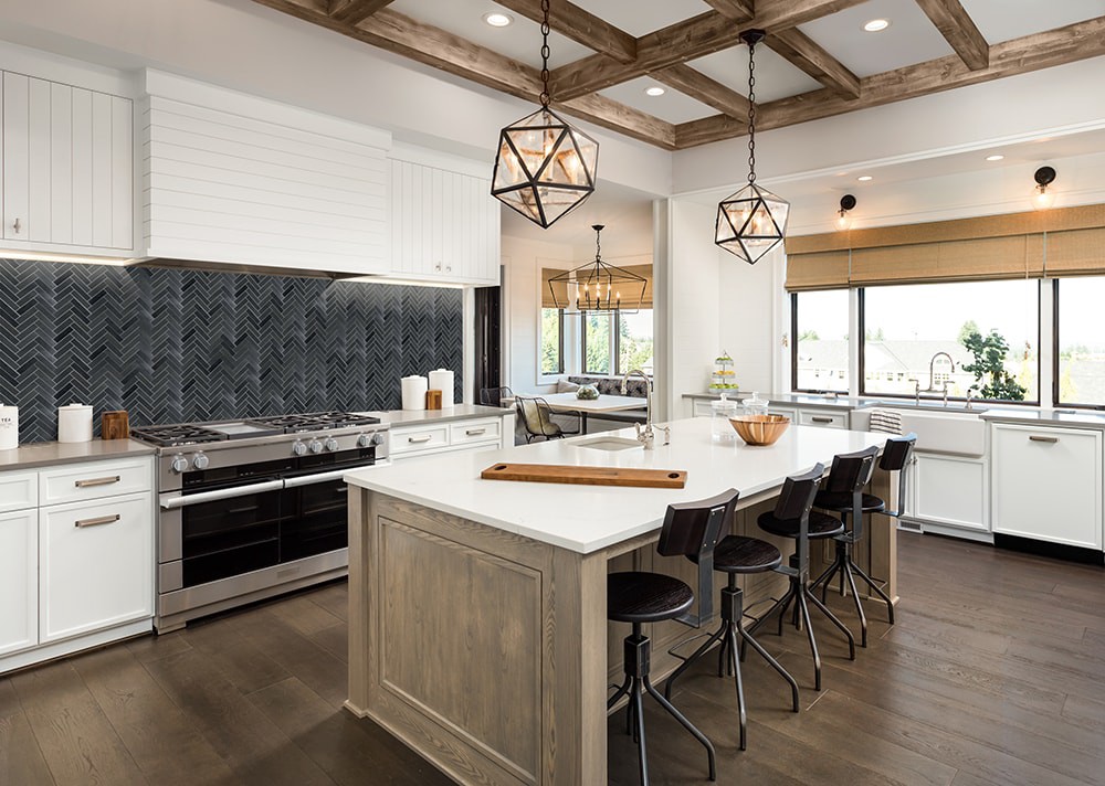 slide 5 of 6, GBI Tile & Stone Inc. Basalt Charcoal 12-in x 12-in Honed Natural Basalt Herringbone Mosaic Floor and Wall Tile ( 0.8-sq ft Piece ), 1 ct