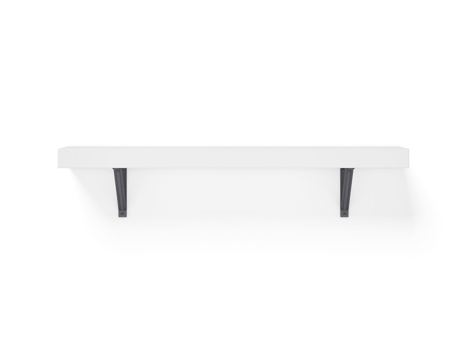 slide 2 of 6, allen + roth 9.5-in D x 36-in L White MDF Rectangular Bracket shelf, 1 ct