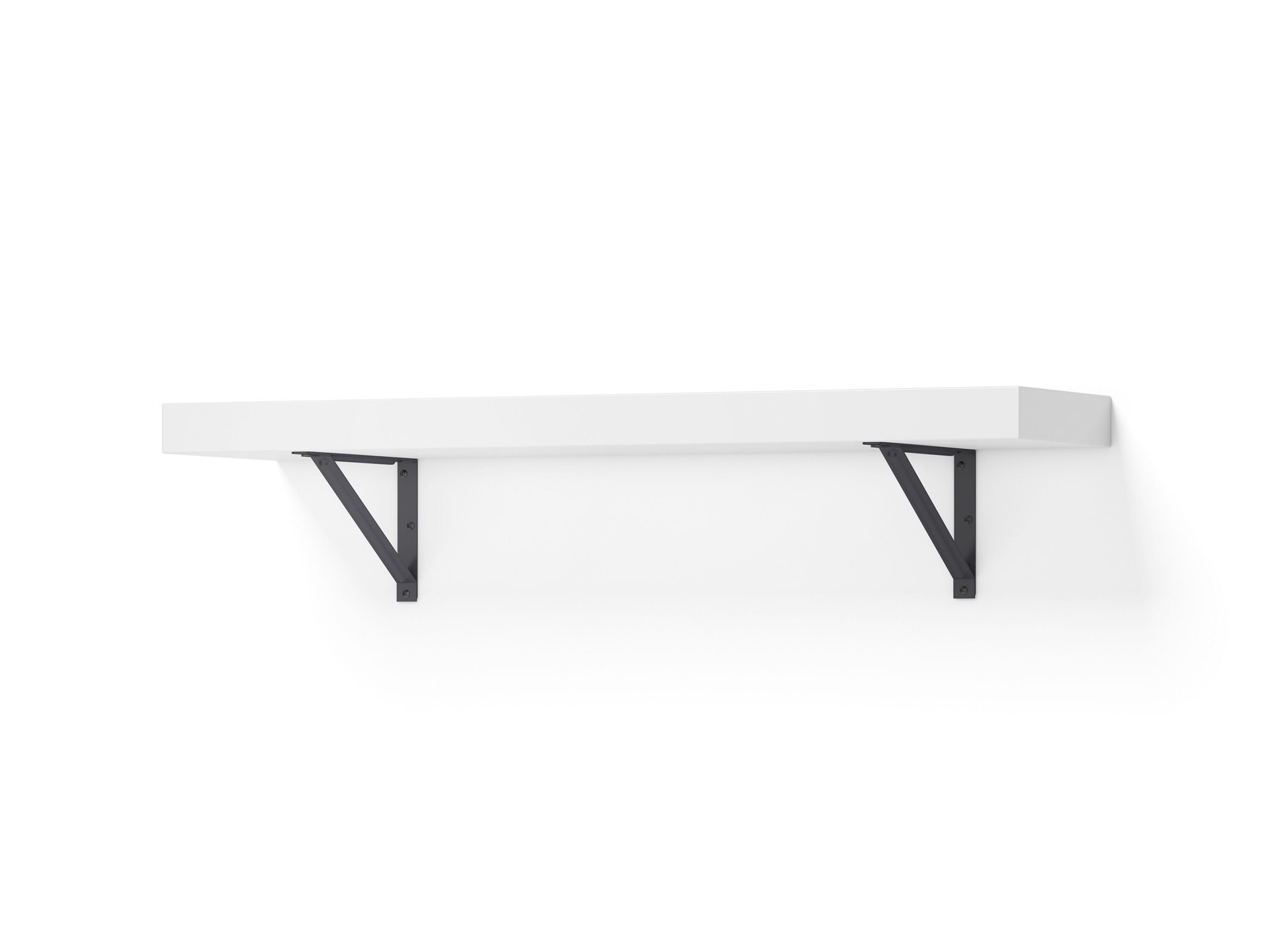 slide 5 of 6, allen + roth 9.5-in D x 36-in L White MDF Rectangular Bracket shelf, 1 ct