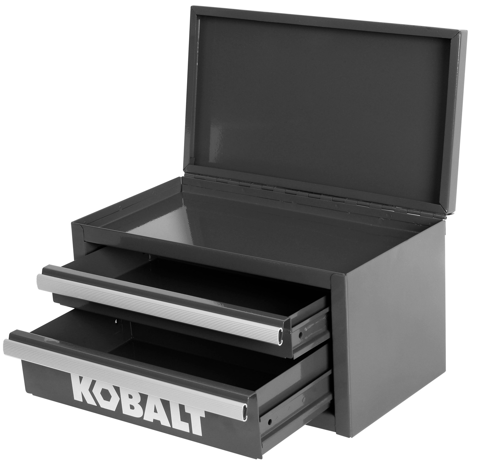 slide 2 of 6, Kobalt Portable Mini Toolbox 10.83-in W x 5.91-in H x 5.91-in D 2 -Drawer Black Steel Tool Box, 1 ct