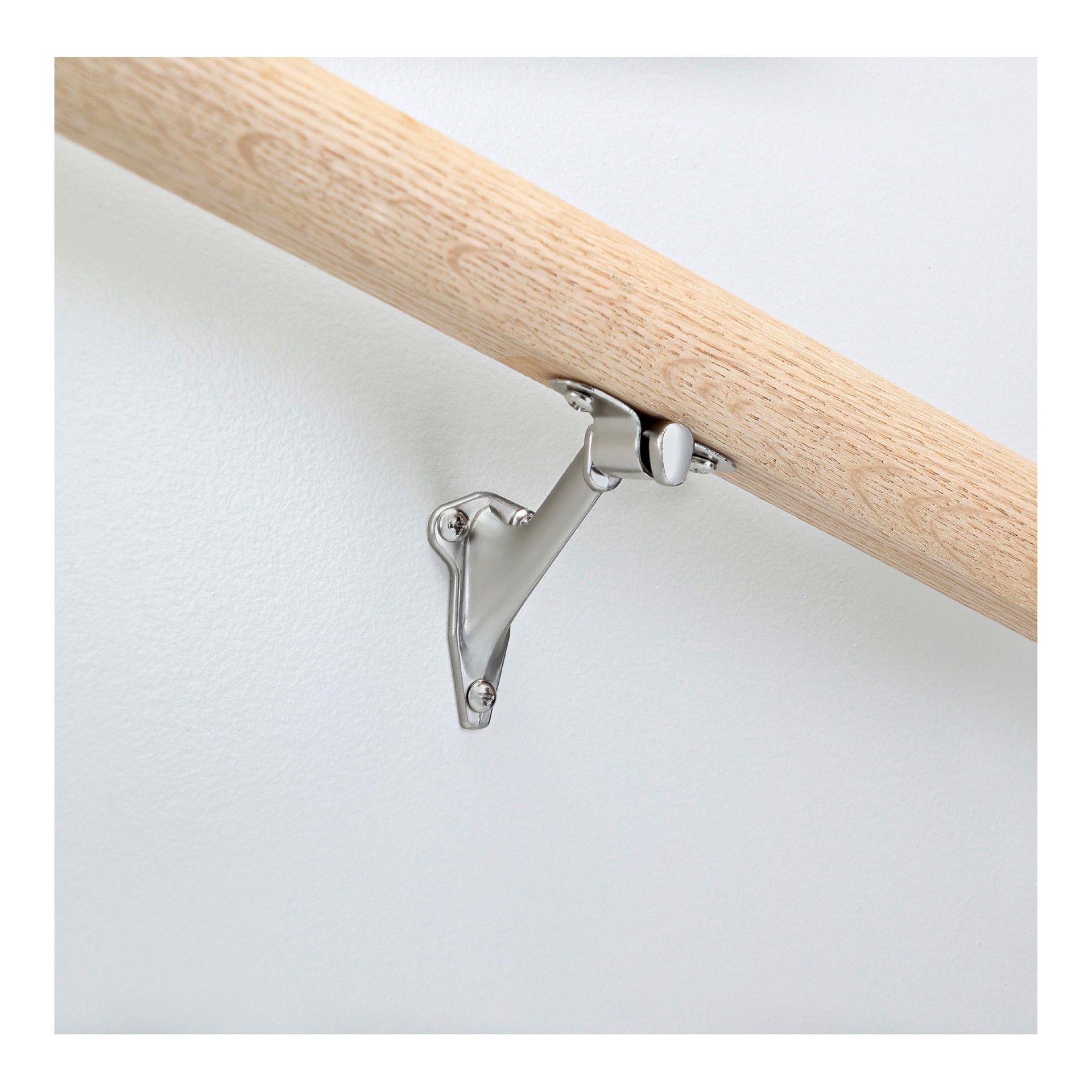 slide 4 of 6, RELIABILT 1.312-in x 3-in Satin Nickel Finished Aluminum Interior Handrail bracket, 1 ct