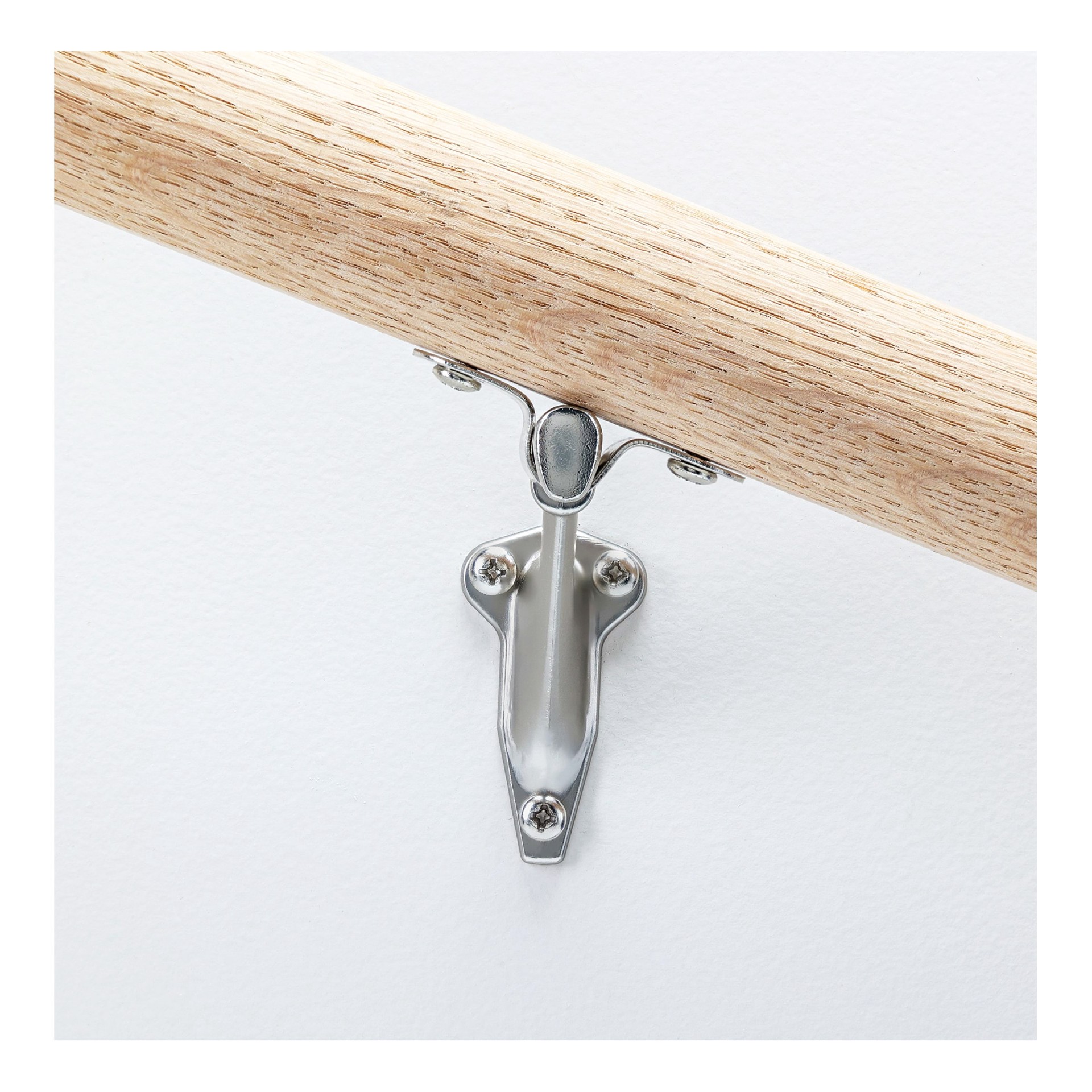 slide 5 of 6, RELIABILT 1.312-in x 3-in Satin Nickel Finished Aluminum Interior Handrail bracket, 1 ct