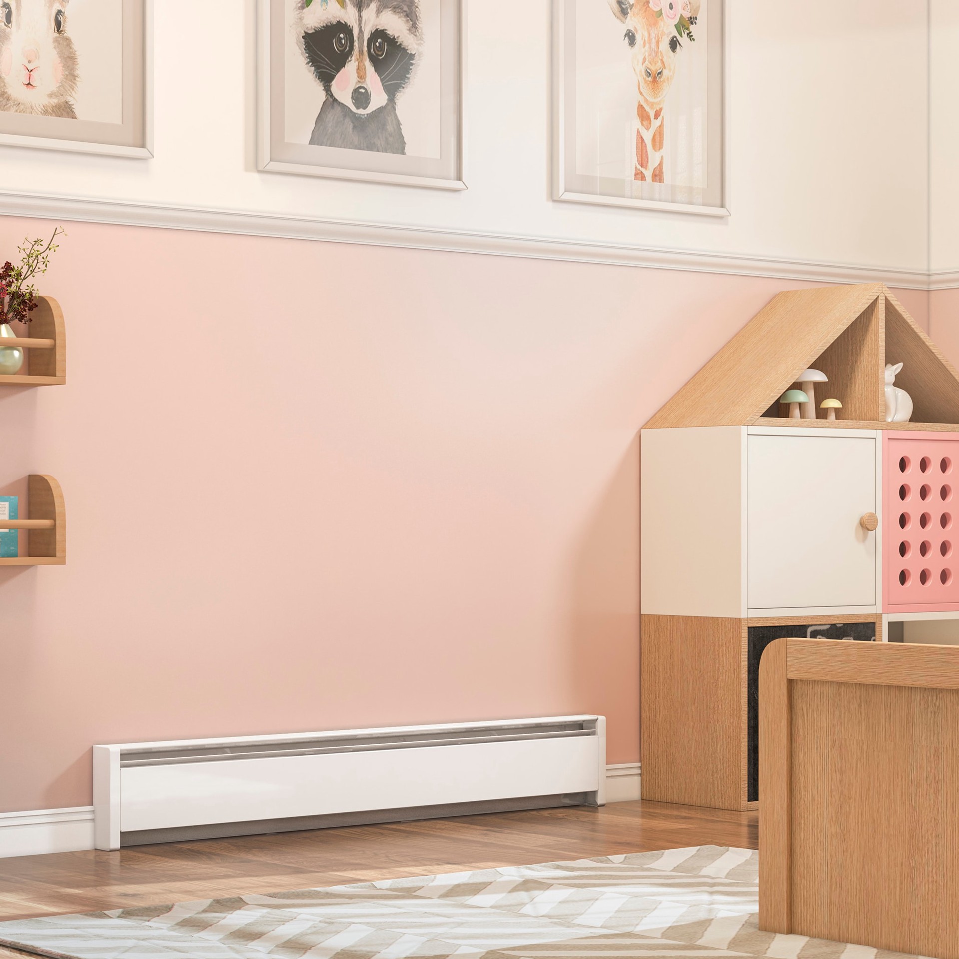 slide 4 of 6, Cadet 4.92-ft 3415 BTU Hydronic Baseboard Heater, 1 ct