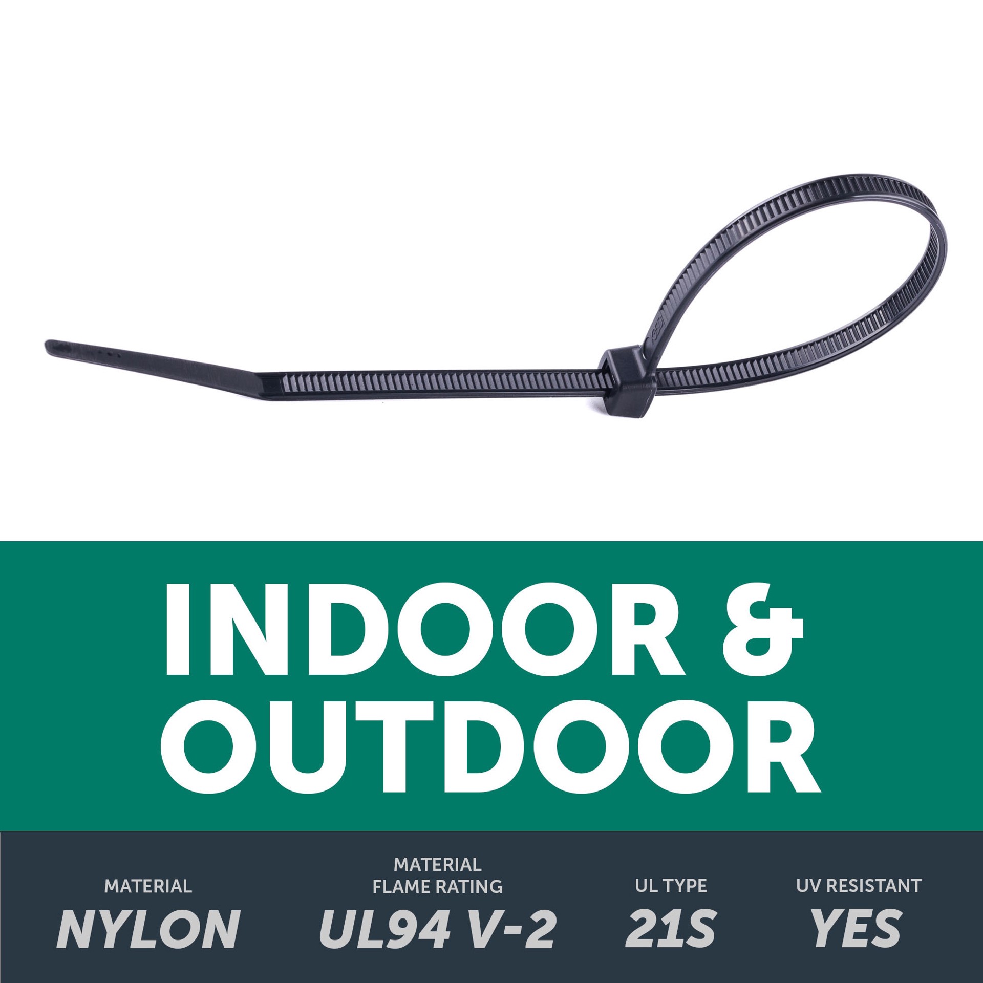 slide 3 of 6, Utilitech 8-in 75.0-lb Tensile Strength Nylon Zip ties Black with UV Protection 1000 -Pack, 1 ct