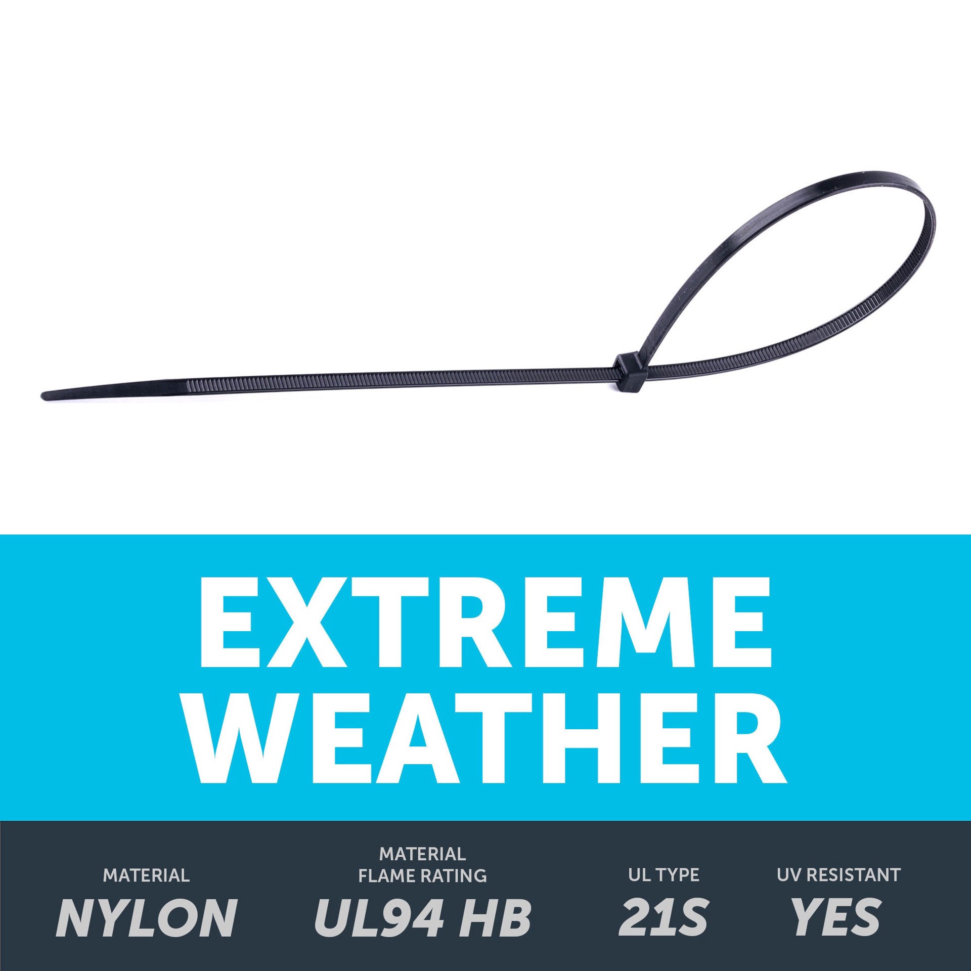 slide 3 of 6, Utilitech 14-in 52.0-lb Tensile Strength Nylon Zip ties Black with UV Protection 100 -Pack, 1 ct