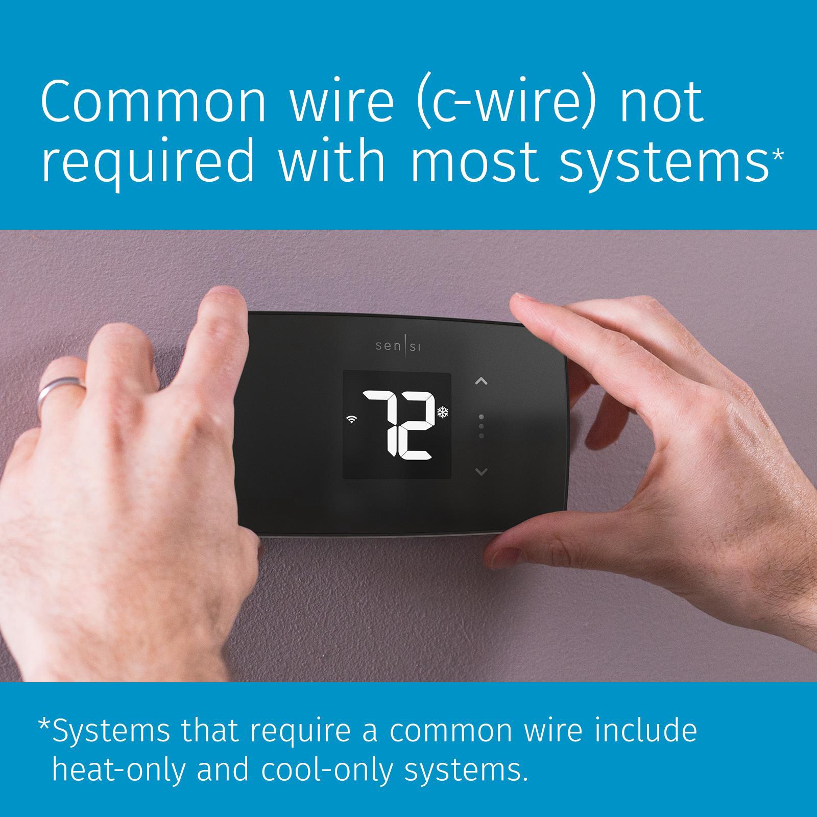 slide 4 of 6, Copeland Sensi Black Smart Compatible Thermostat with Wi-Fi Compatibility, 1 ct