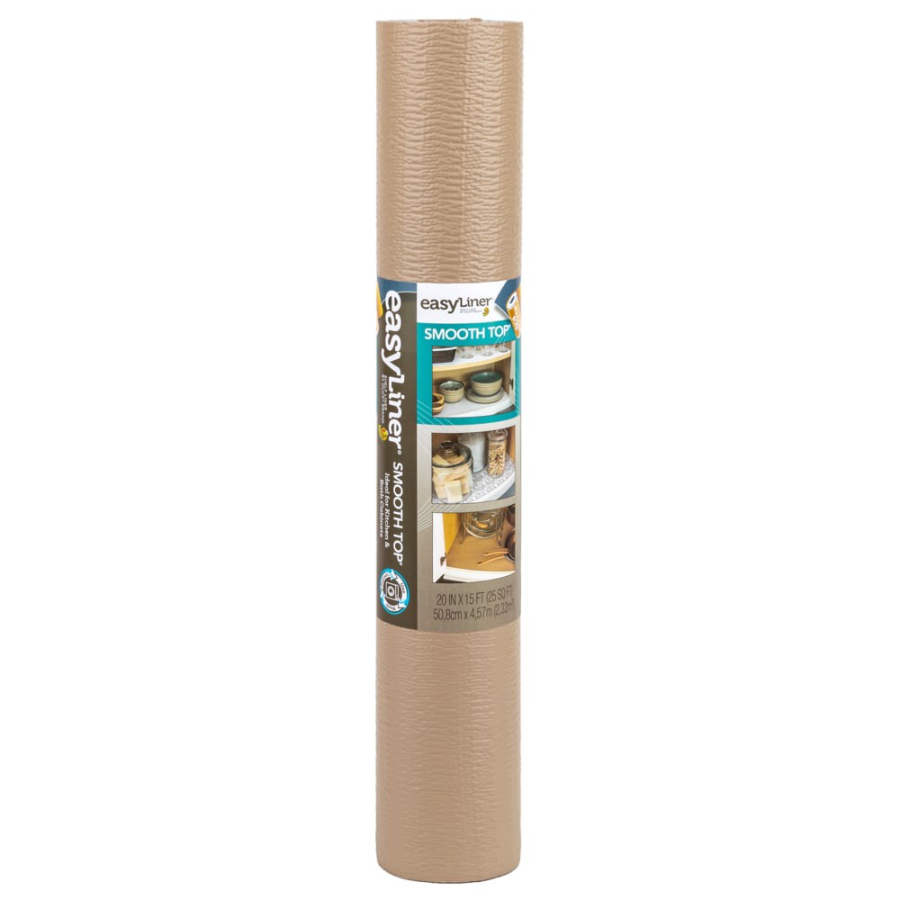 slide 3 of 6, Duck Smooth Top EasyLiner 20-in x 15-ft Taupe Shelf liner, 1 ct