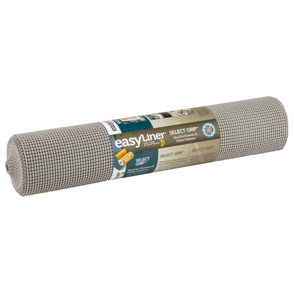 slide 2 of 6, Duck Select Grip EasyLiner 20-in x 15-ft Light Grey Shelf liner, 1 ct