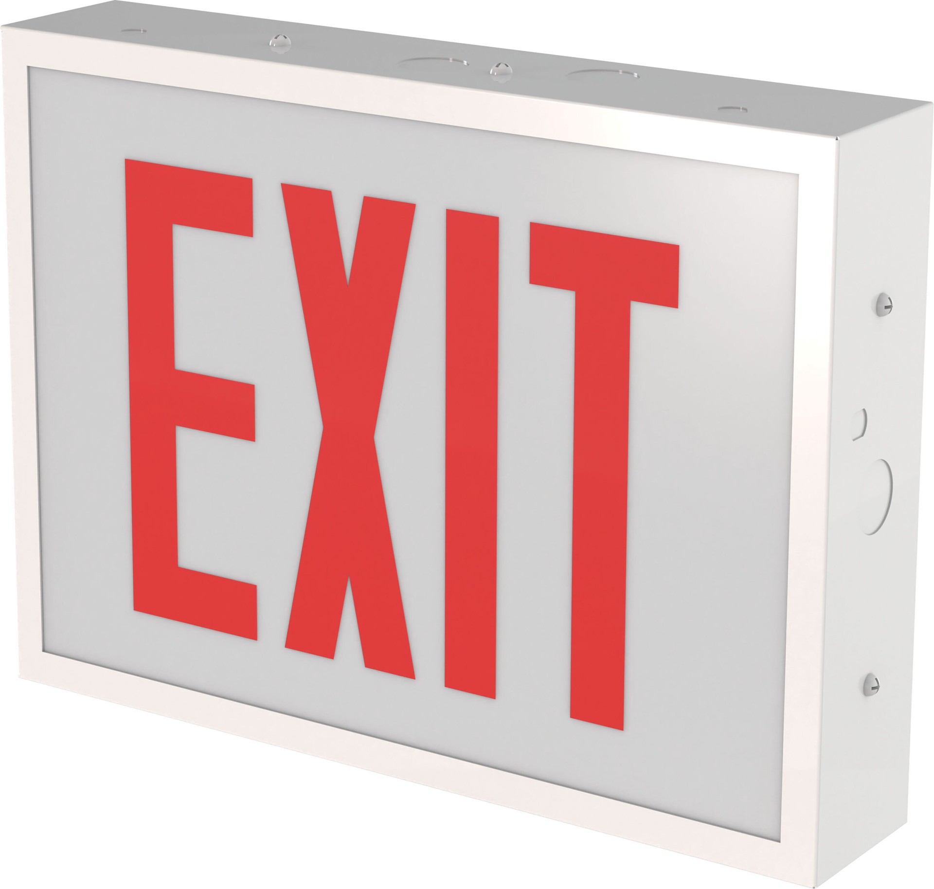 slide 5 of 6, Lithonia Lighting 120-347 -Volt LED White Hardwired Exit light with Red Lights, 1 ct