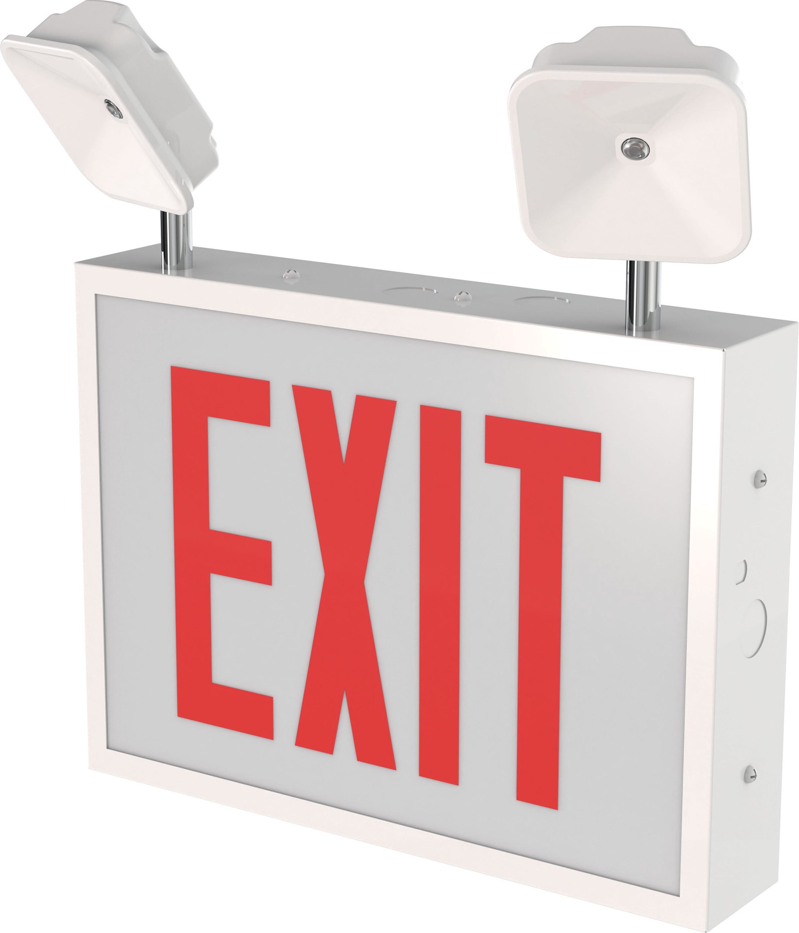 slide 5 of 6, Lithonia Lighting 3.5 -Watt 120-347 -Volt LED White Hardwired Exit Light with Red Lights, 1 ct