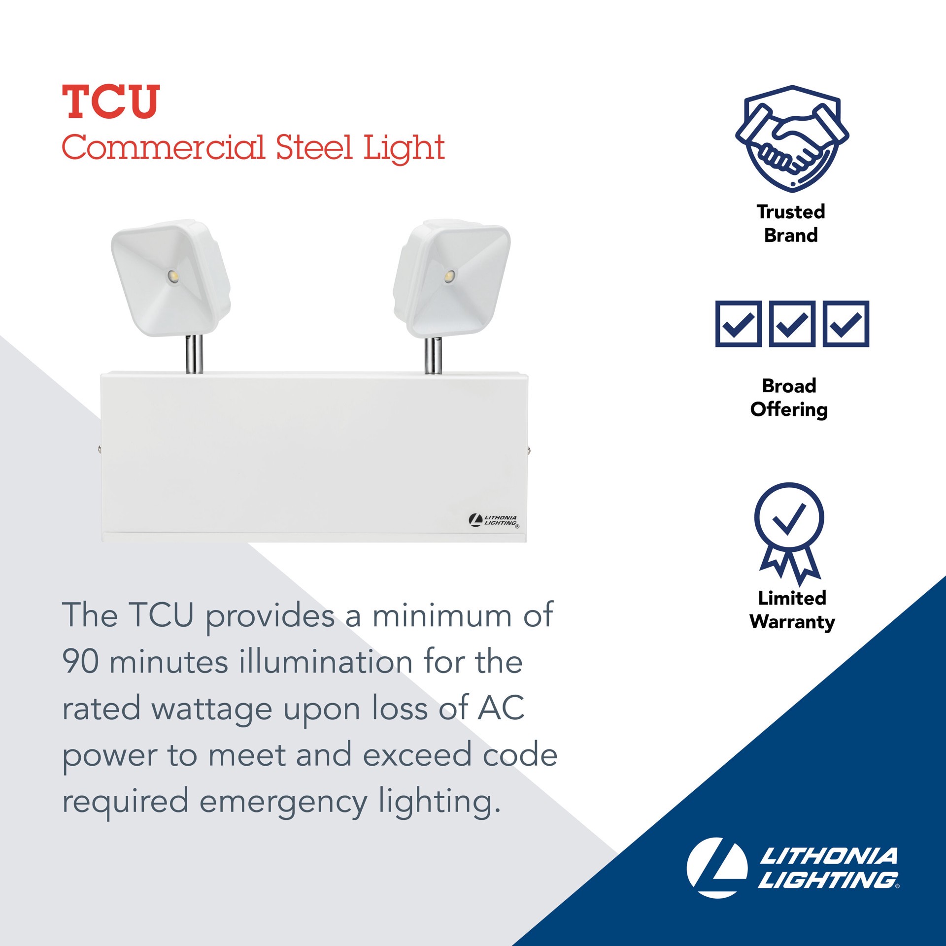 slide 2 of 6, Lithonia Lighting 3.5 -Watt 120-347 -Volt LED White Hardwired Emergency light, 1 ct