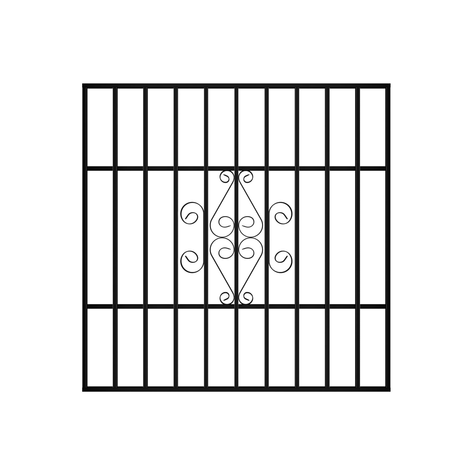 slide 1 of 6, RELIABILT Magnum 36-in x 36-in Black Steel Fixed Window Security Bar, 1 ct