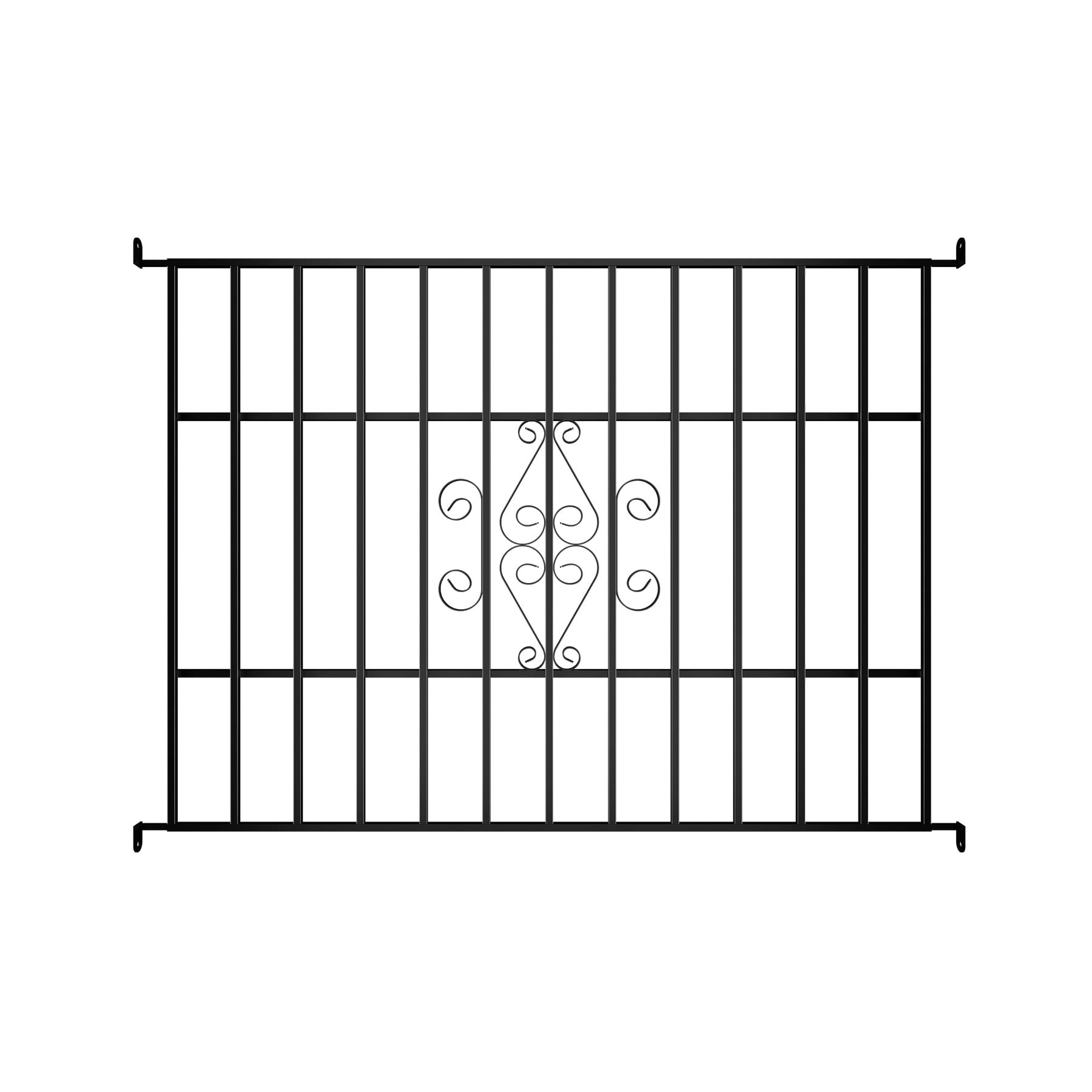 slide 1 of 6, RELIABILT Magnum 48-in x 36-in Black Steel Fixed Window Security Bar, 1 ct