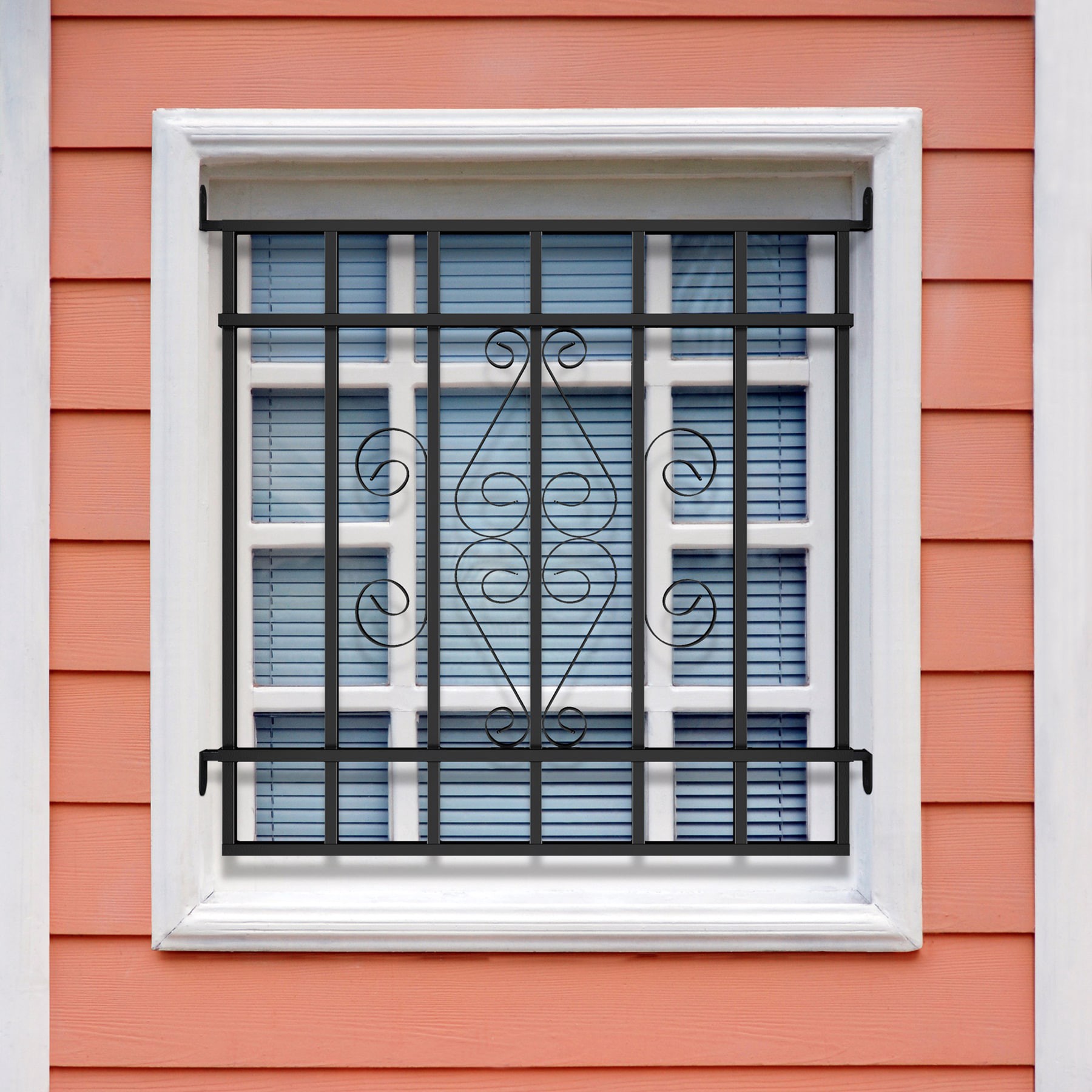 slide 5 of 6, RELIABILT Magnum 36-in x 48-in Black Steel Fixed Window Security Bar, 1 ct