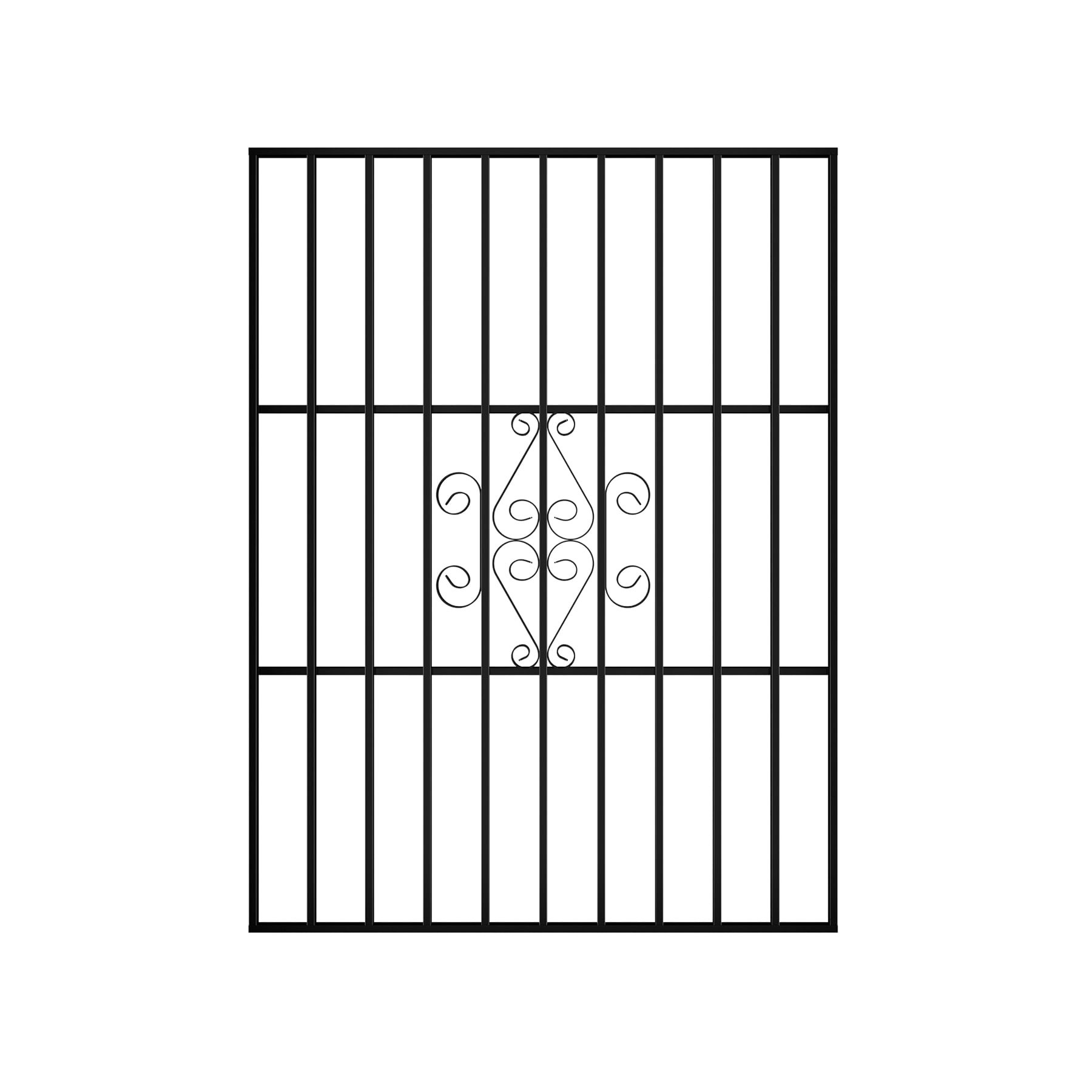 slide 1 of 6, RELIABILT Magnum 36-in x 48-in Black Steel Fixed Window Security Bar, 1 ct