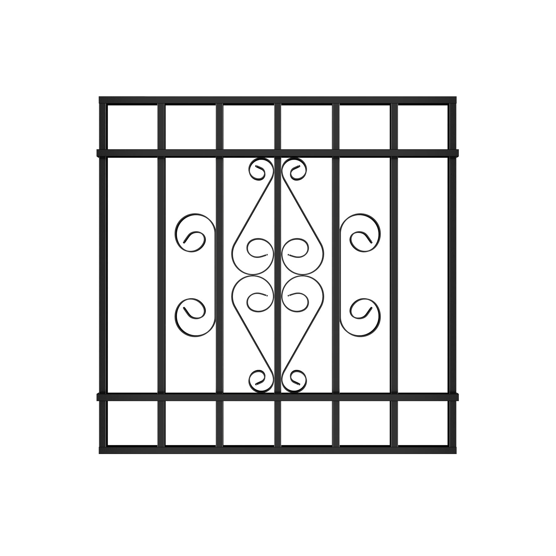 slide 1 of 6, RELIABILT Magnum 24-in x 24-in Black Steel Fixed Window Security Bar, 1 ct