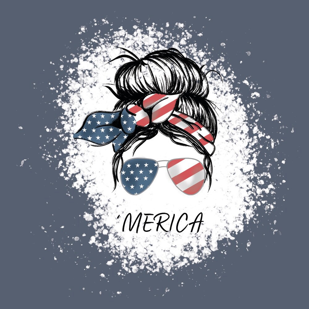 slide 2 of 4, Americana Americana Women's Blue Medium weight Knit Short sleeve Graphic T-shirt ( 2XL ), 1 ct