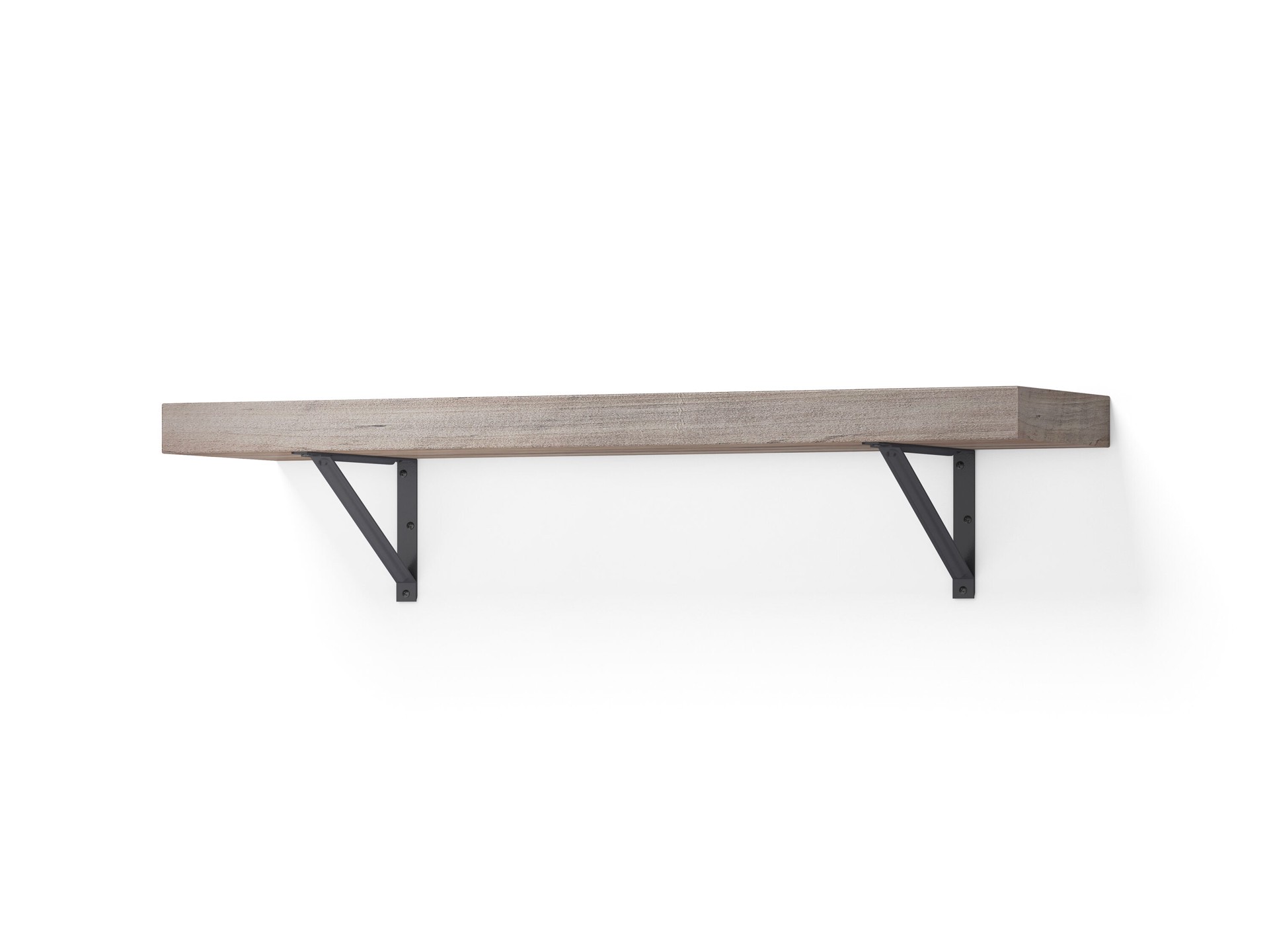 slide 5 of 6, allen + roth 9.5-in D x 36-in L Gray MDF Rectangular Bracket shelf, 1 ct