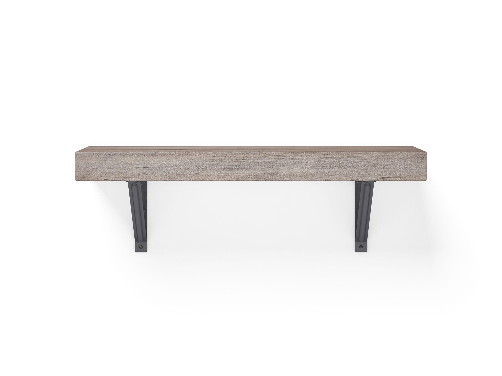 slide 2 of 6, allen + roth 9.5-in D x 23.75-in L Gray MDF Rectangular Bracket shelf, 1 ct