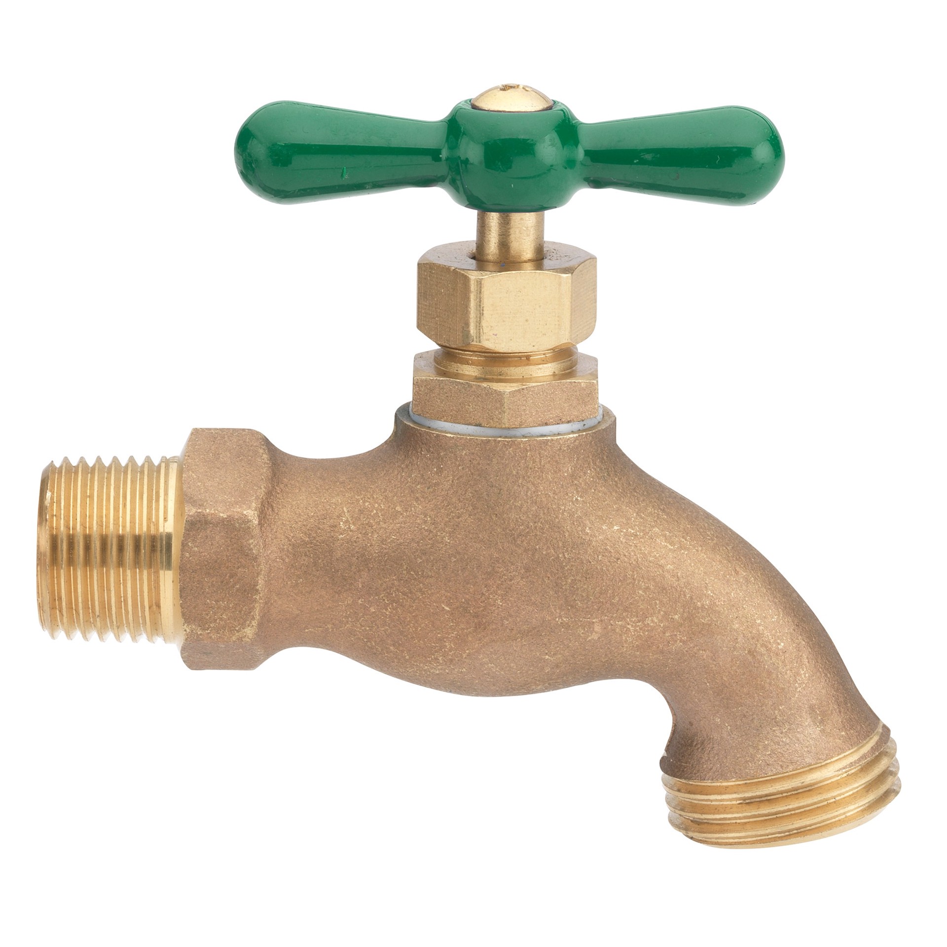 slide 4 of 4, RELIABILT 2-in L x 3/4-in MIP Brass Multi Turn Hose Bibb, 1 ct