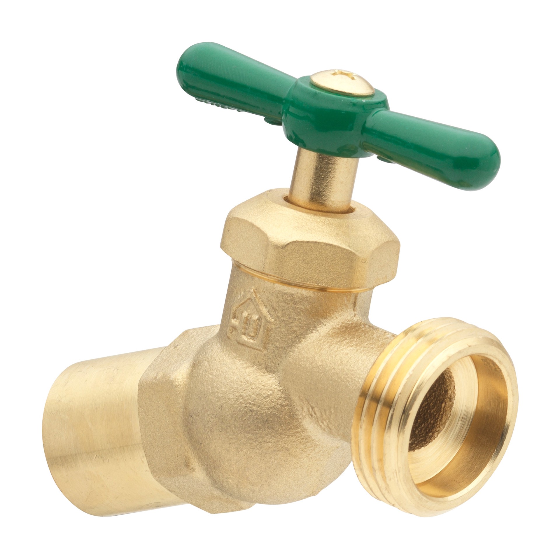 slide 1 of 2, RELIABILT 2-in L x 1/2-in or 3/4-in sweat Brass Multi Turn Hose Bibb, 1 ct