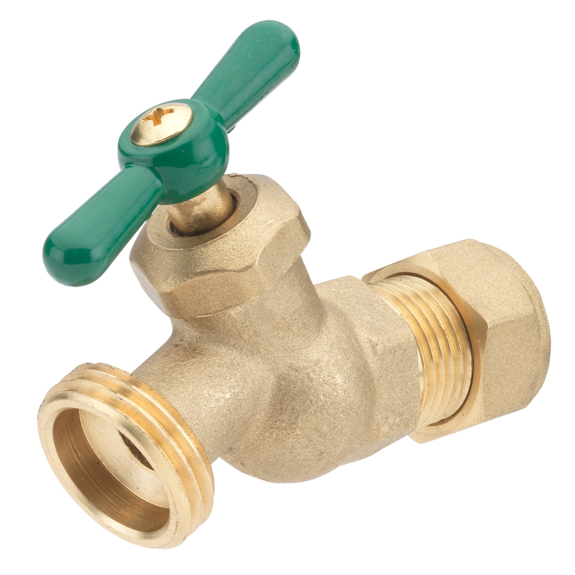 slide 1 of 4, RELIABILT 2-in L x 3/4-in OD compression Brass Multi Turn Hose Bibb, 1 ct