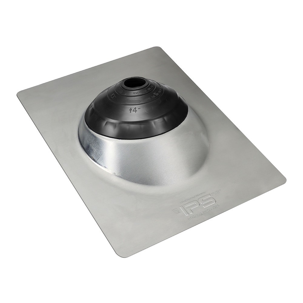 slide 5 of 6, IPS Roofing Products 4IN1 1-1/4-in to 4-in x 16-in Galvanized steel Vent and Pipe Flashing, 1 ct