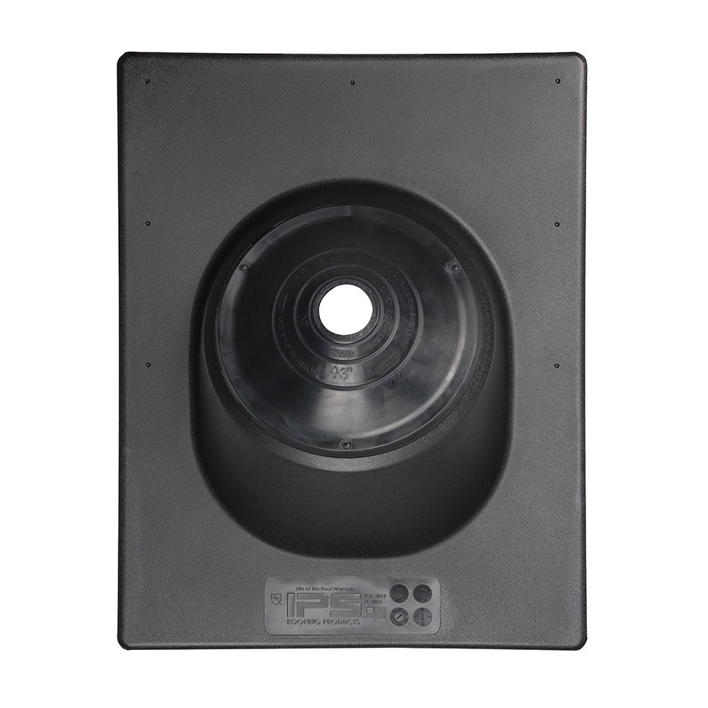 slide 3 of 6, IPS Roofing Products 4IN1 1-1/4-in to 4-in x 16-in PVC Vent and Pipe Flashing, 1 ct