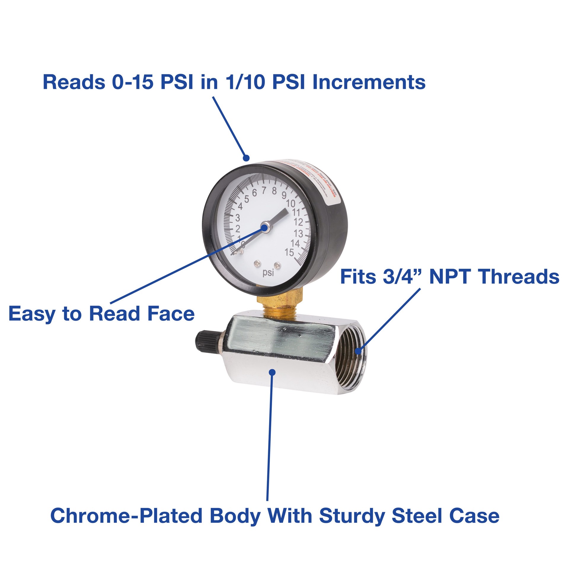 slide 2 of 6, Kobalt Air Test Gauge 3/4 inch Press tool, 1 ct