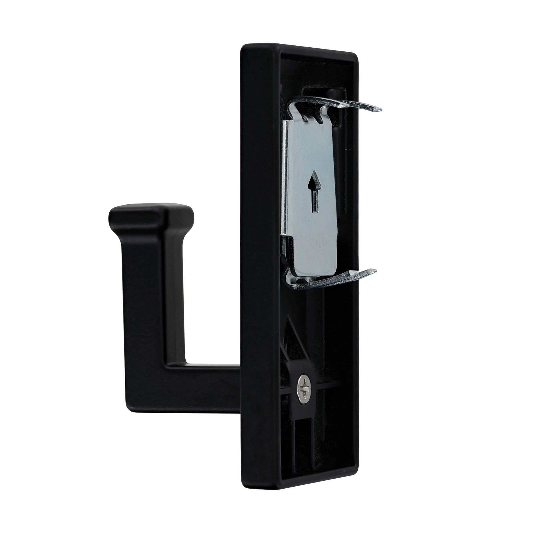 slide 4 of 6, High & Mighty 1 -Hook 1.75-in x 4-in H Matte Black Decorative Wall Hook ( 25-lb Capacity), 1 ct