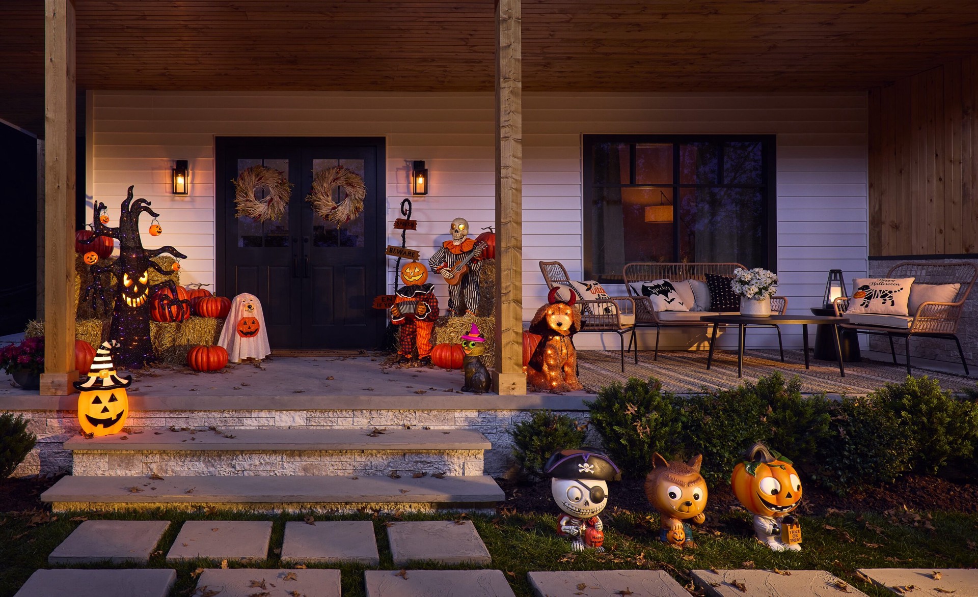 slide 2 of 5, Haunted Living 2-ft Lighted Ghost Labrador Retriever Dog Decoration, 1 ct