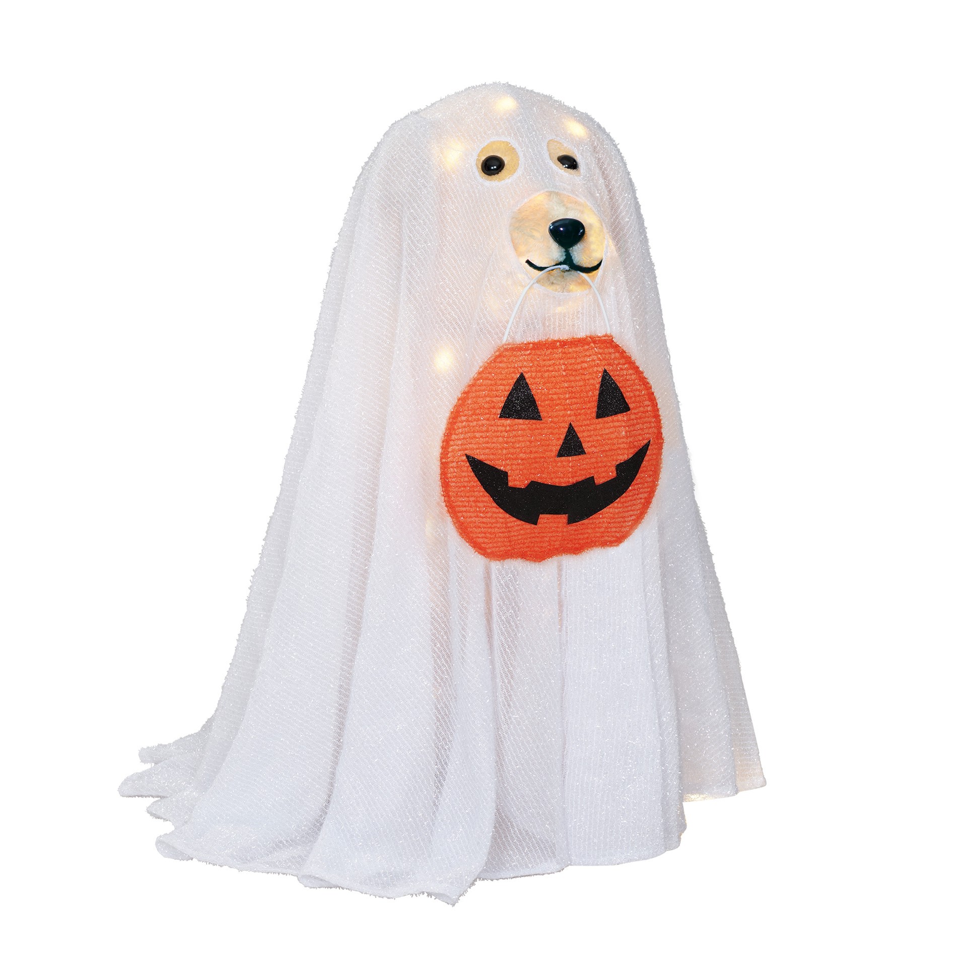 slide 3 of 5, Haunted Living 2-ft Lighted Ghost Labrador Retriever Dog Decoration, 1 ct