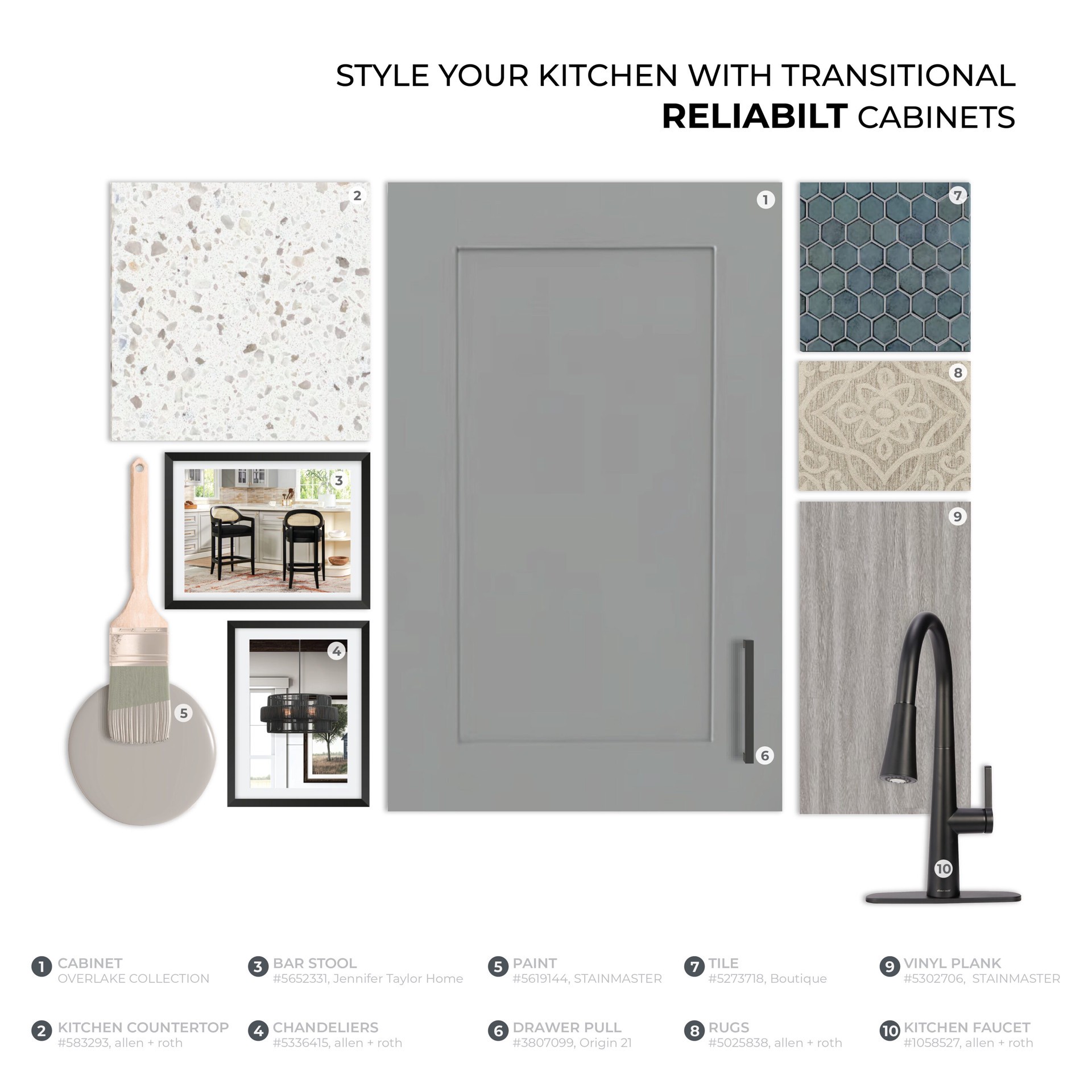 slide 3 of 6, RELIABILT Overlake 18-in W x 30-in H x 12-in D Gray Wall Ready to assemble (RTA) Plywood Cabinet Recessed Panel Shaker, 1 ct