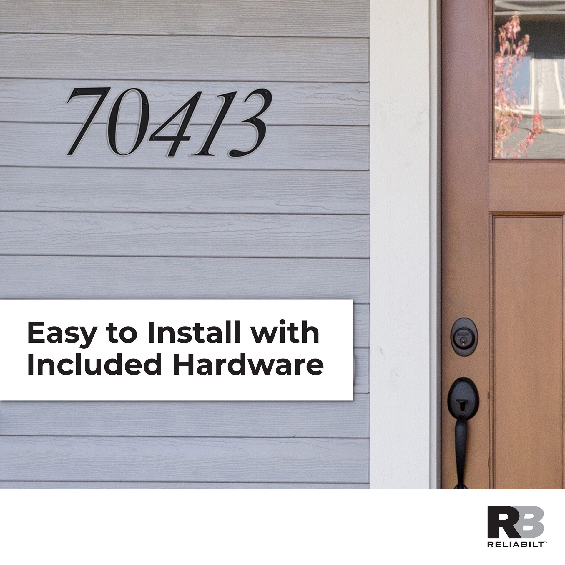 slide 5 of 6, RELIABILT 6-in Reflective Black Number 8, 1 ct