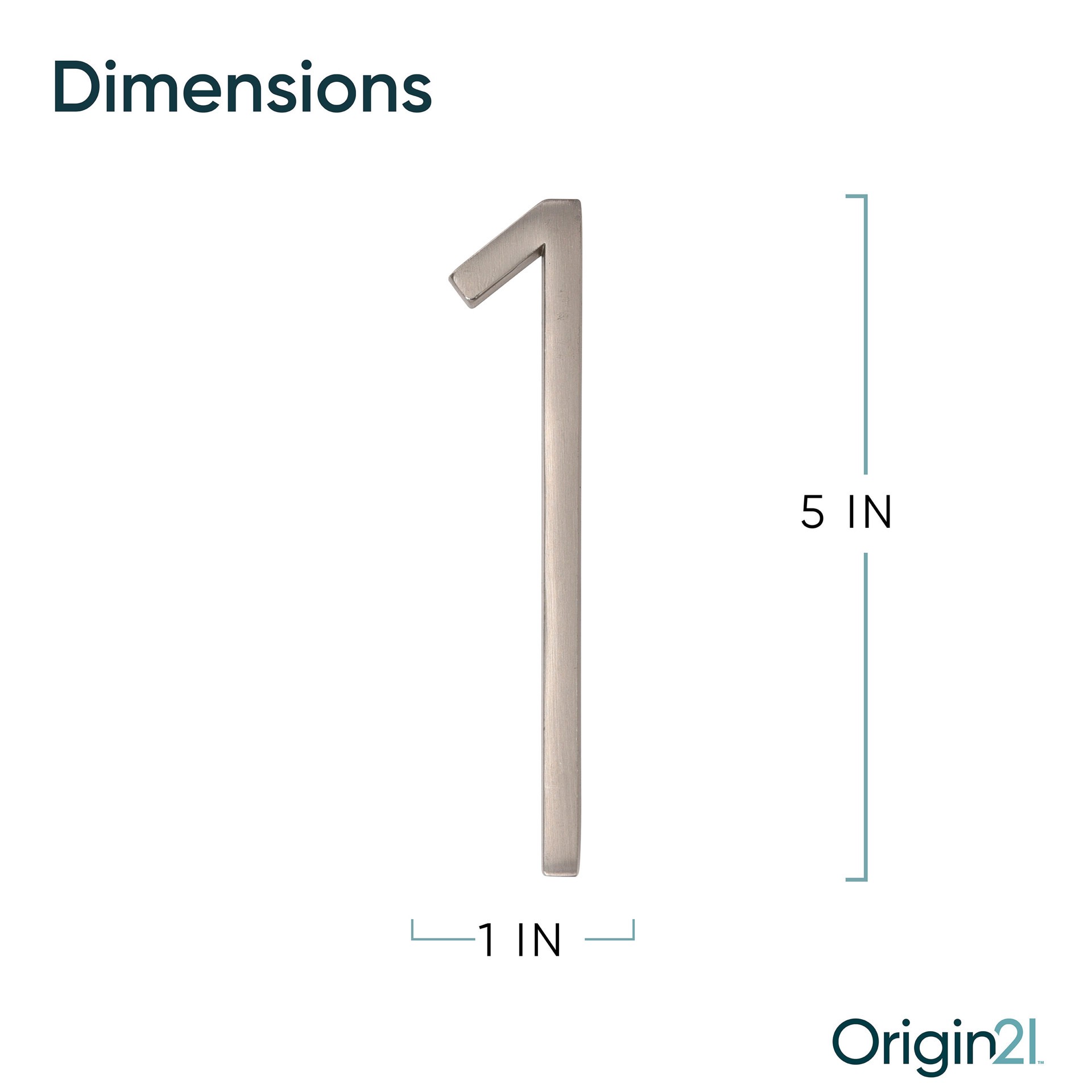 slide 3 of 6, Origin 21 Axel Park 5-in Satin Nickel Number 1, 1 ct