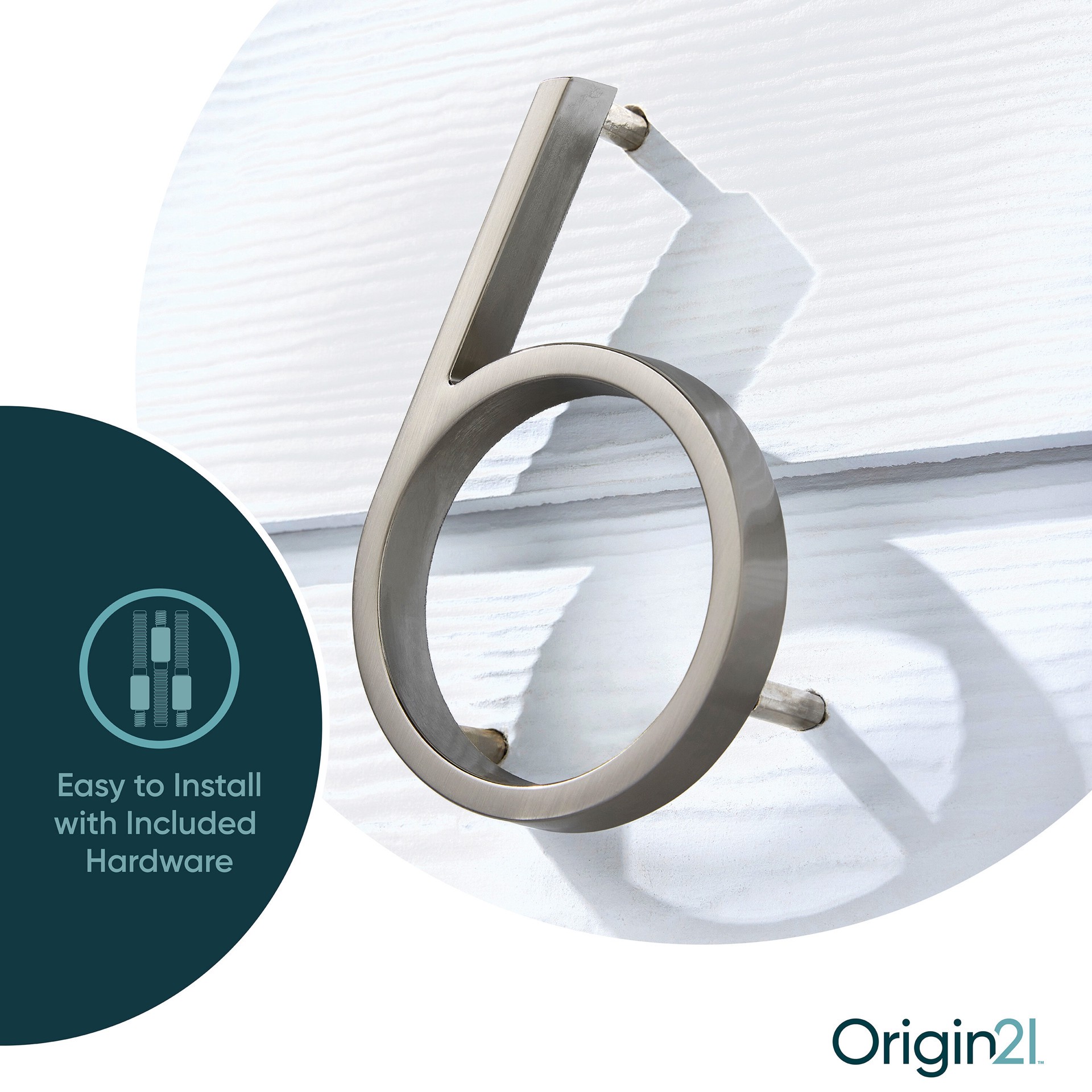 slide 4 of 6, Origin 21 Axel Park 5-in Satin Nickel Number 6, 1 ct