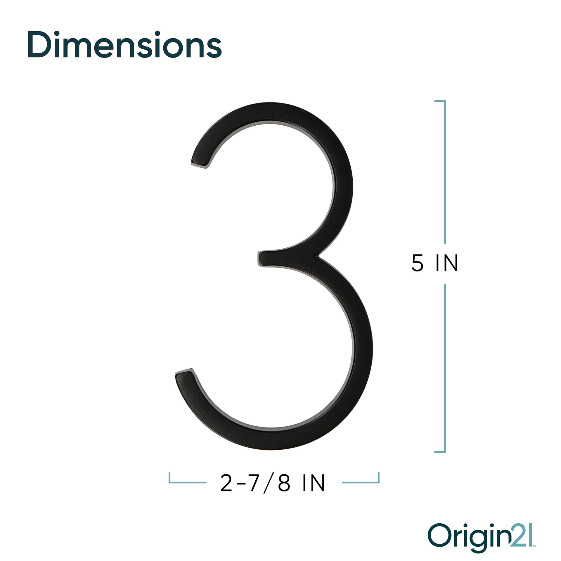 slide 3 of 6, Origin 21 Axel Park 5-in Black Number 3, 1 ct