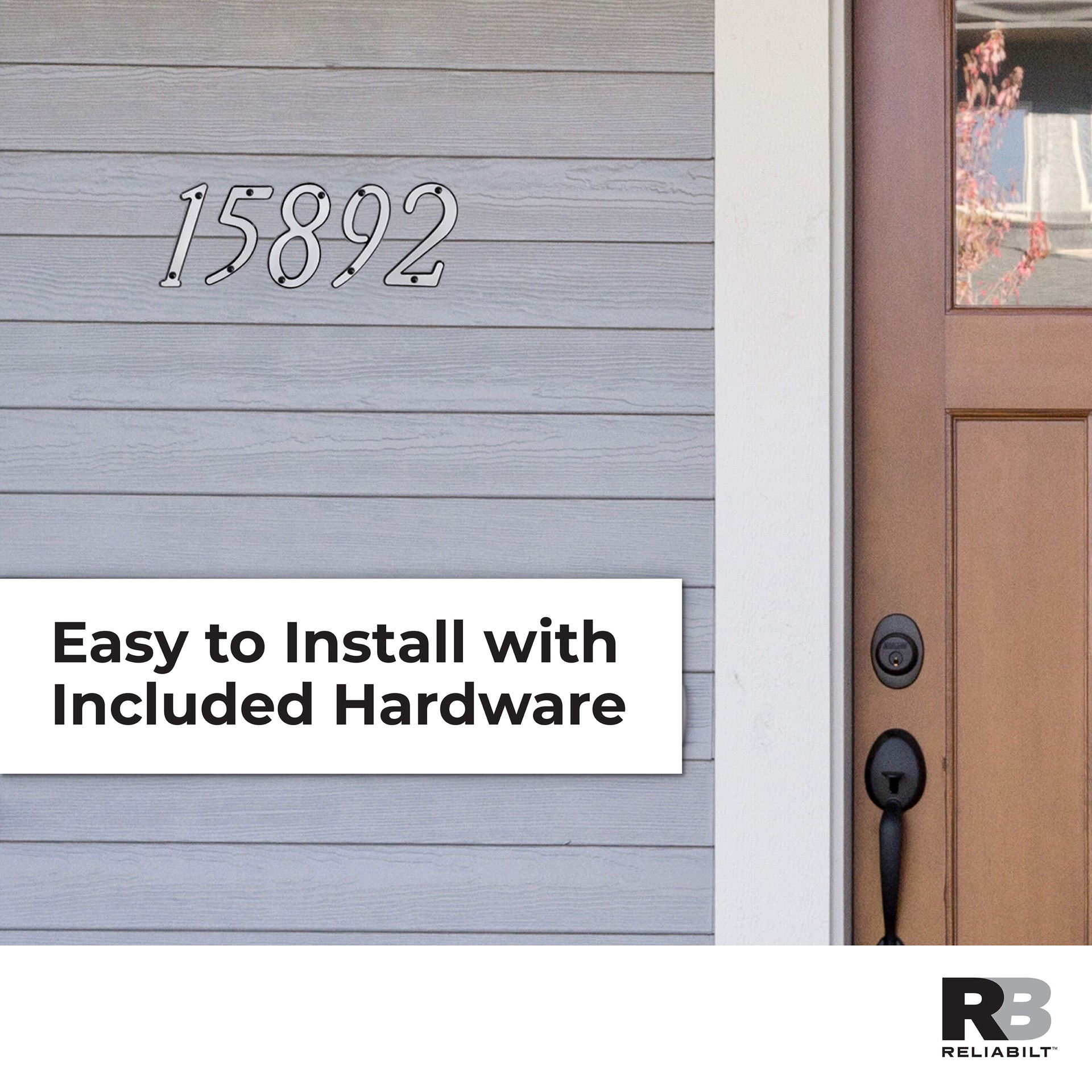 slide 5 of 6, RELIABILT 4-in Reflective Silver Number 9, 1 ct