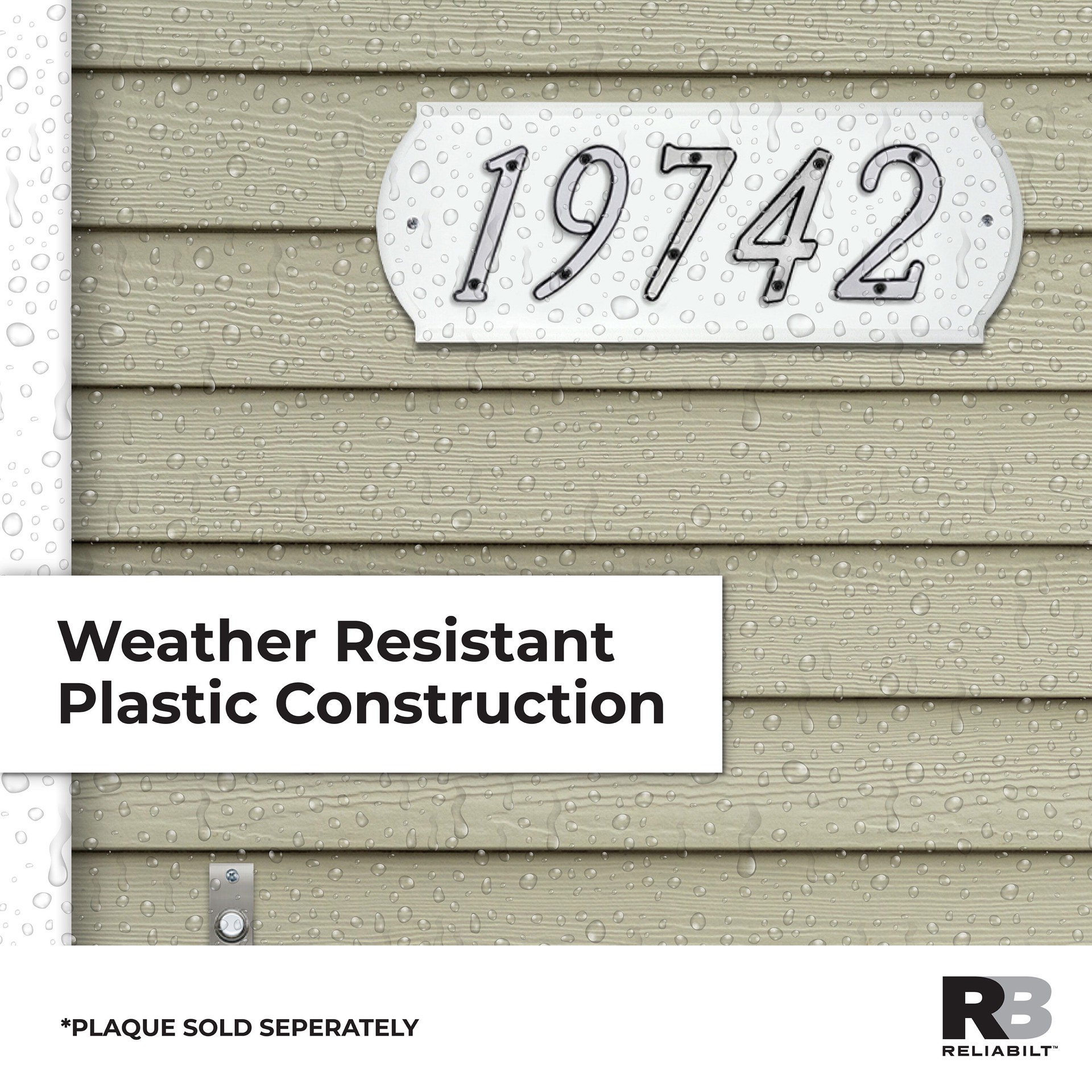 slide 6 of 6, RELIABILT 4-in Reflective Silver Number 9, 1 ct