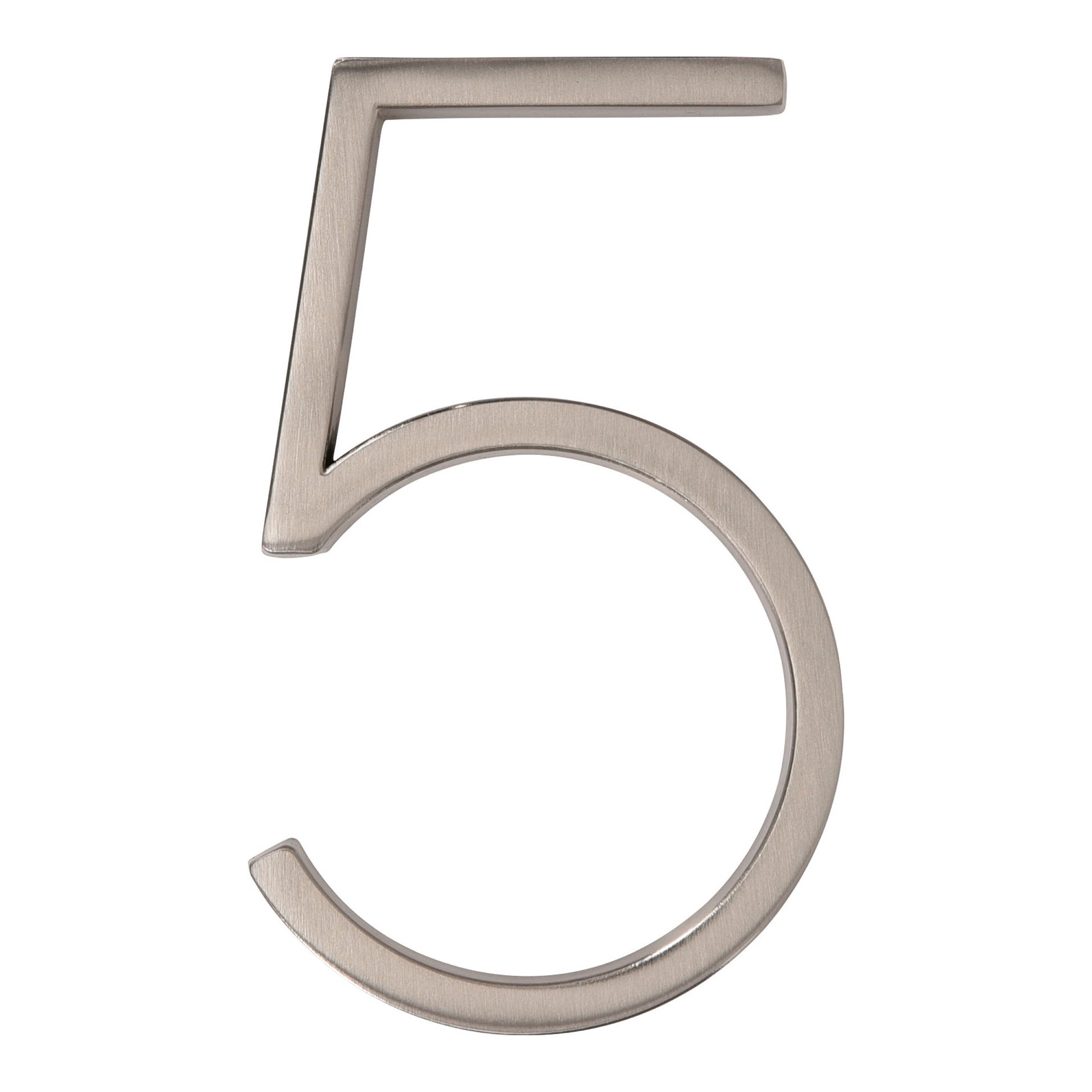 slide 2 of 6, Origin 21 Axel Park 5-in Satin Nickel Number 5, 1 ct