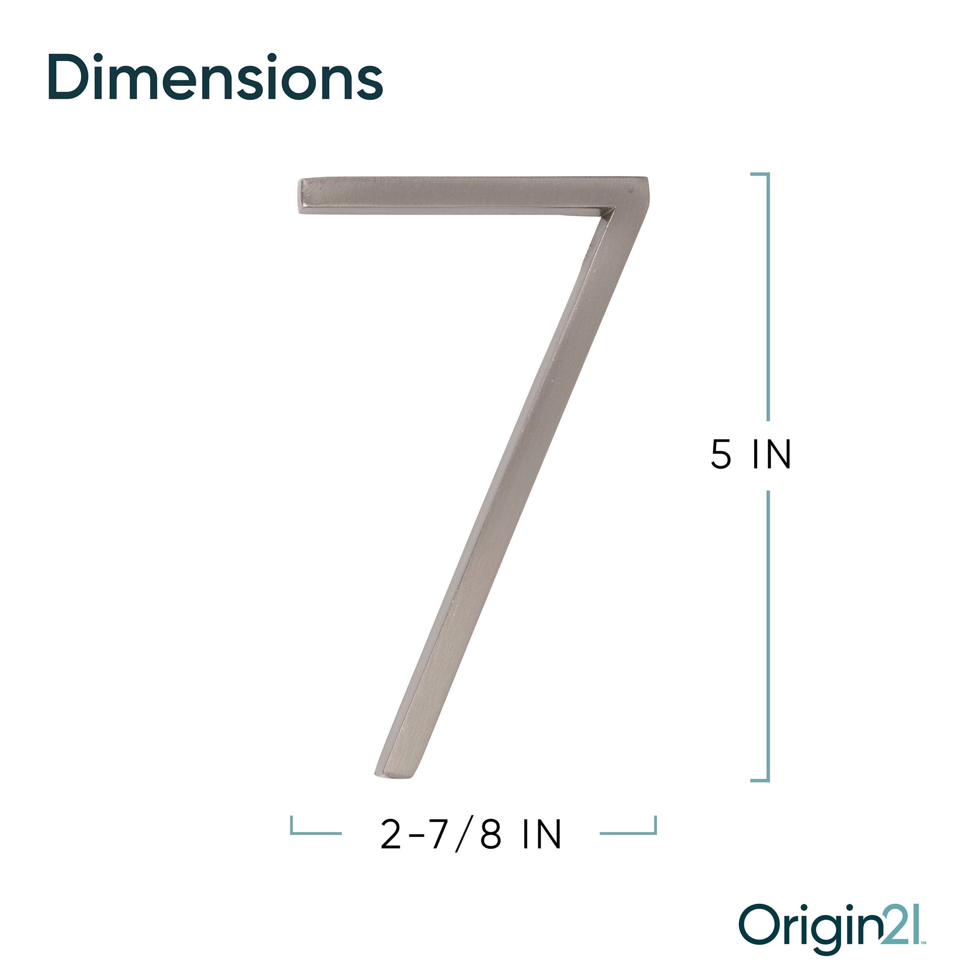 slide 3 of 6, Origin 21 Axel Park 5-in Satin Nickel Number 7, 1 ct