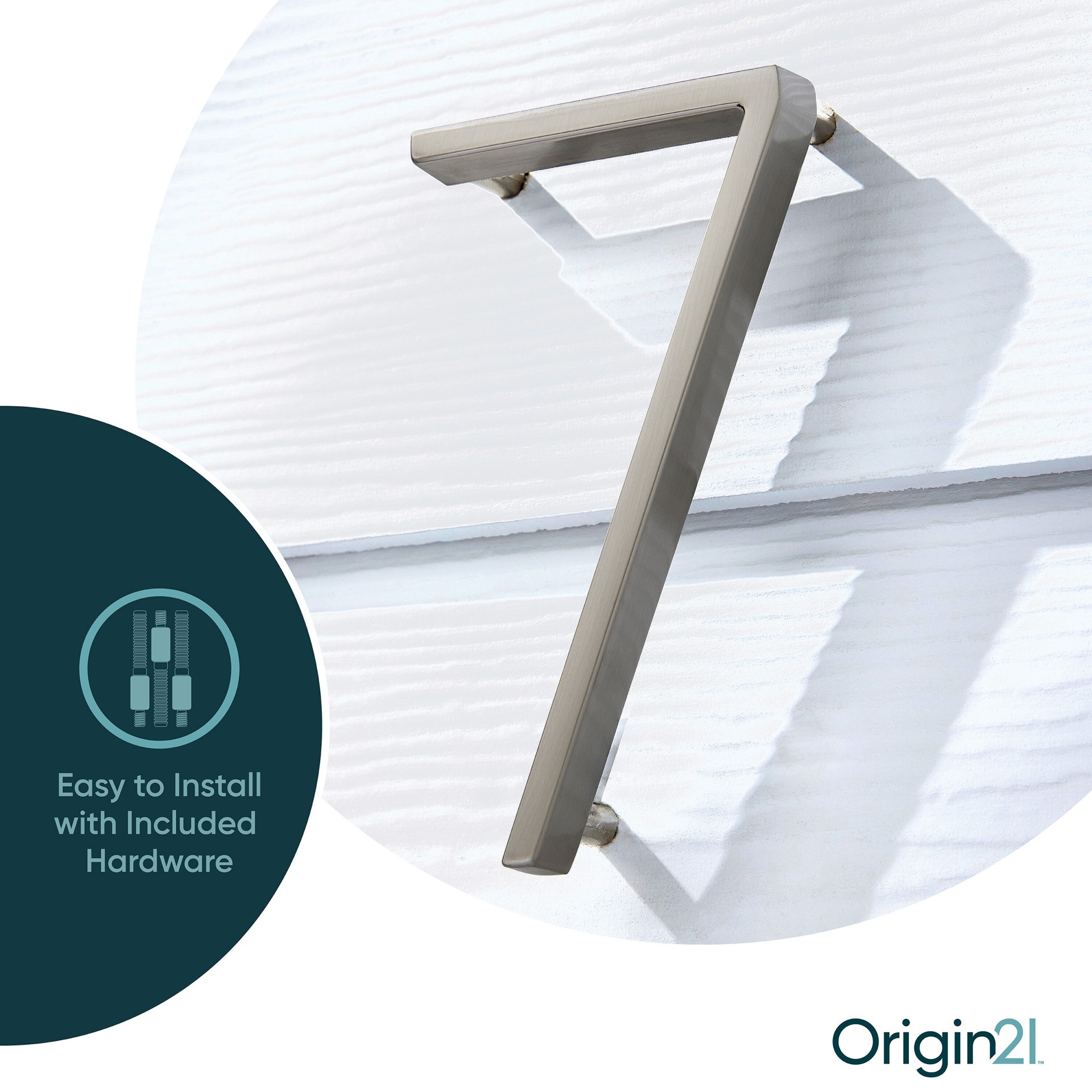 slide 4 of 6, Origin 21 Axel Park 5-in Satin Nickel Number 7, 1 ct