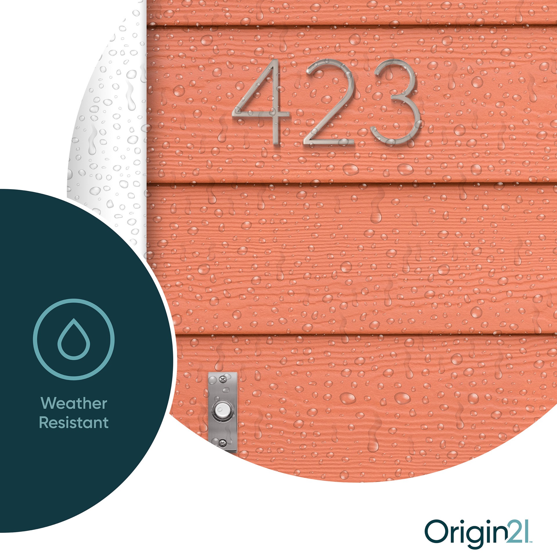 slide 6 of 6, Origin 21 Axel Park 5-in Satin Nickel Number 7, 1 ct