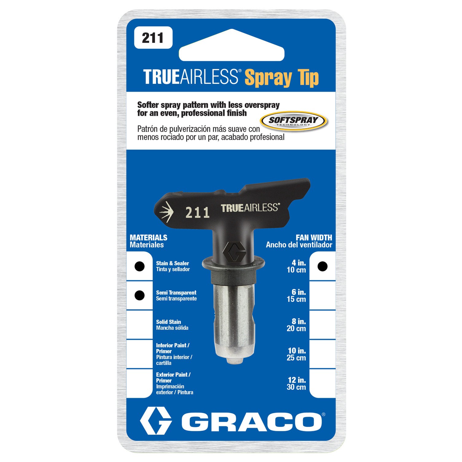 slide 3 of 6, Graco TrueAirless 211 0.011-in Hole 0.65-in Length Paint sprayer tip, 1 ct