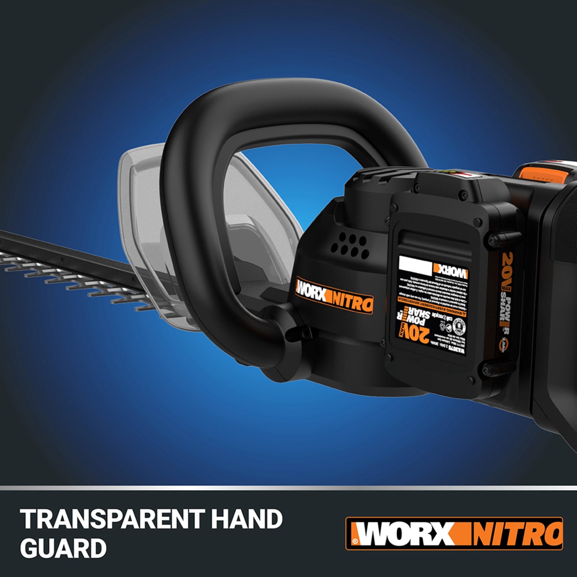 slide 5 of 6, WORX Nitro Power Share 40-volt 25-in Battery Hedge Trimmer 2 Ah Battery Included , Charger Included, 1 ct