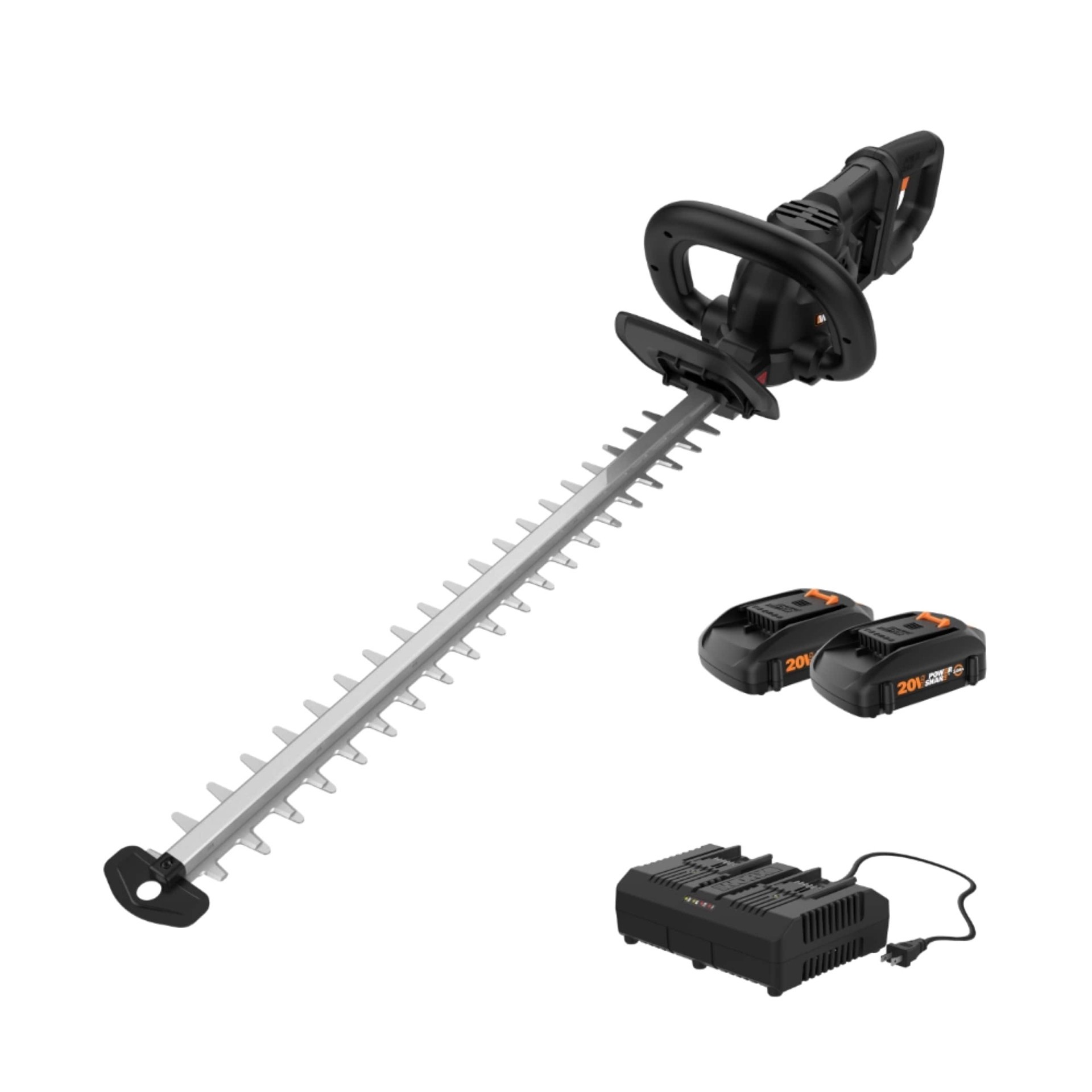 slide 1 of 6, WORX Nitro Power Share 40-volt 25-in Battery Hedge Trimmer 2 Ah Battery Included , Charger Included, 1 ct