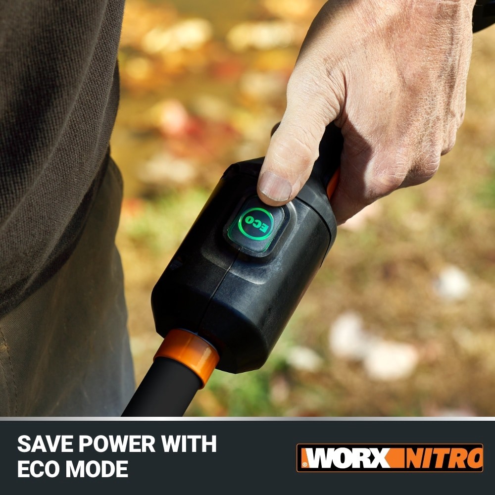 slide 6 of 6, WORX Nitro Power Share Brushless 40-volt 15-in Split Shaft Battery String Trimmer 4 Ah (Battery Included) (Charger Included), 1 ct